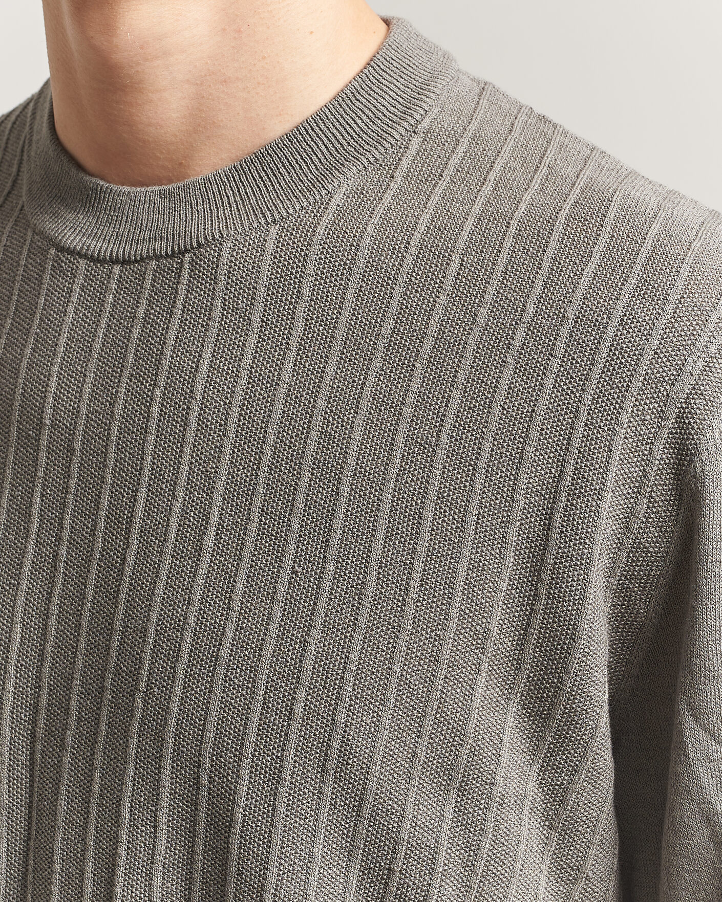 Mies | T-paidat | BOSS ORANGE | Kajordino Linen/Cotton Knitted T-Shirt Green