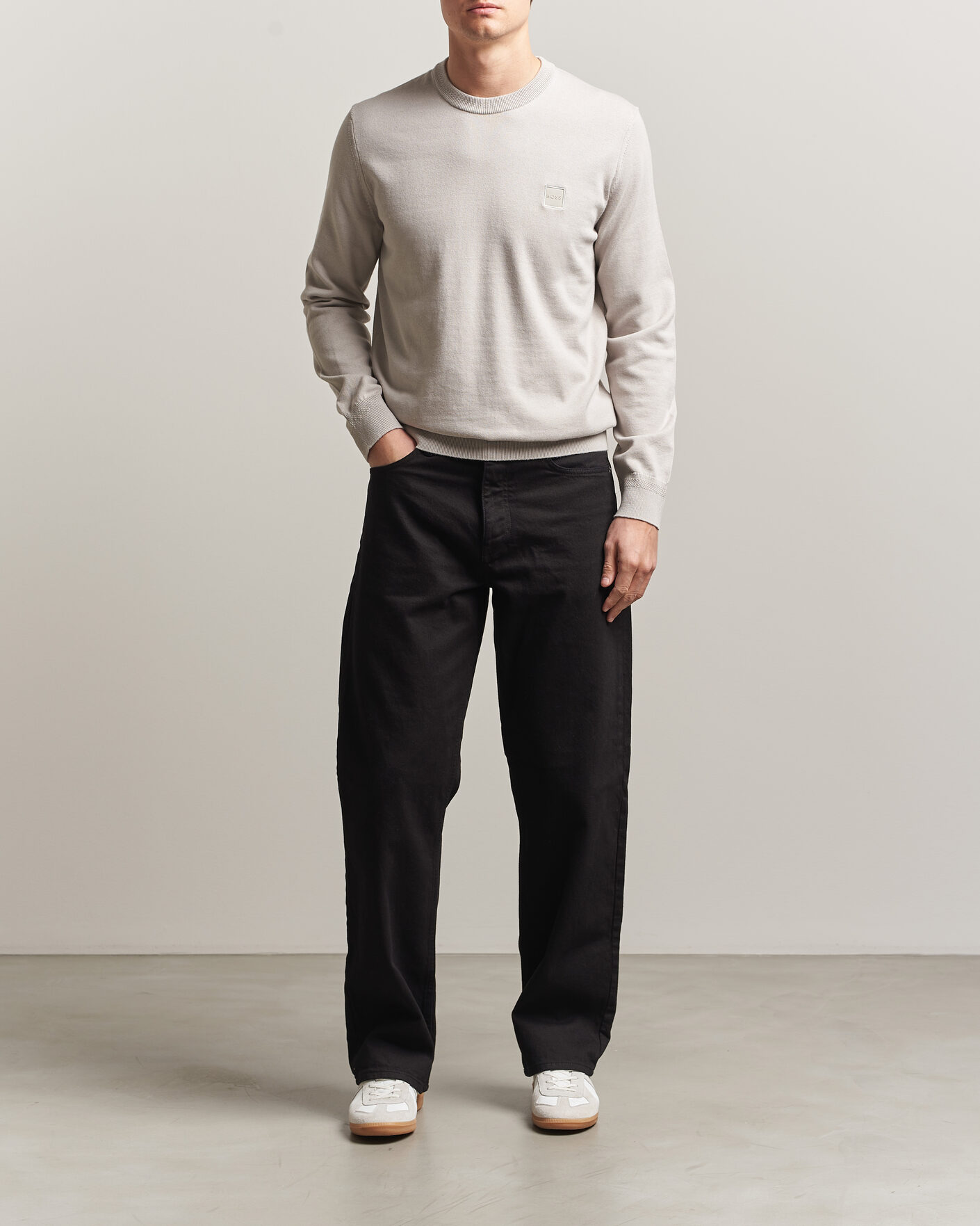 Mies | Puserot | BOSS ORANGE | Kanovano Knitted Sweater Beige