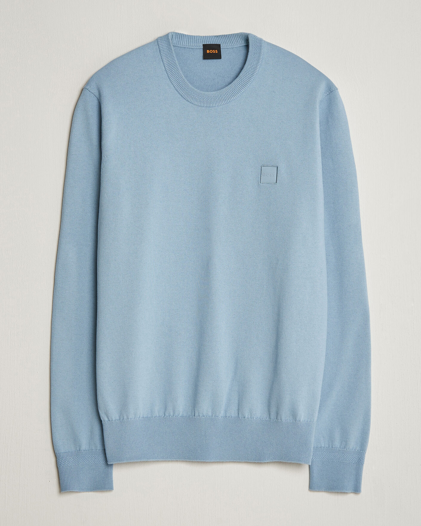 Mies | Puserot | BOSS ORANGE | Kanovano Knitted Sweater Light Blue