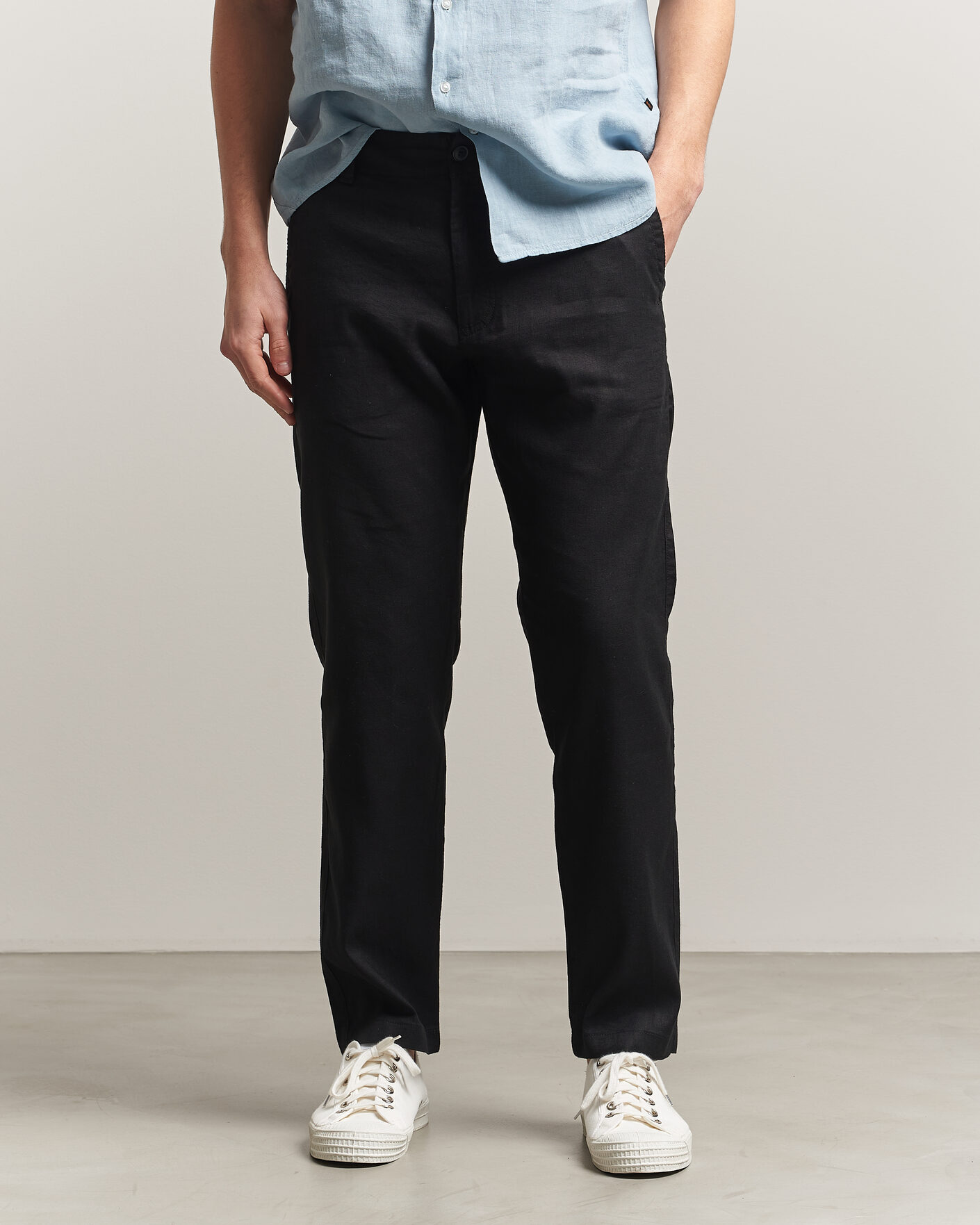 Mies | Housut | BOSS ORANGE | Sanderson Linen Pants Black