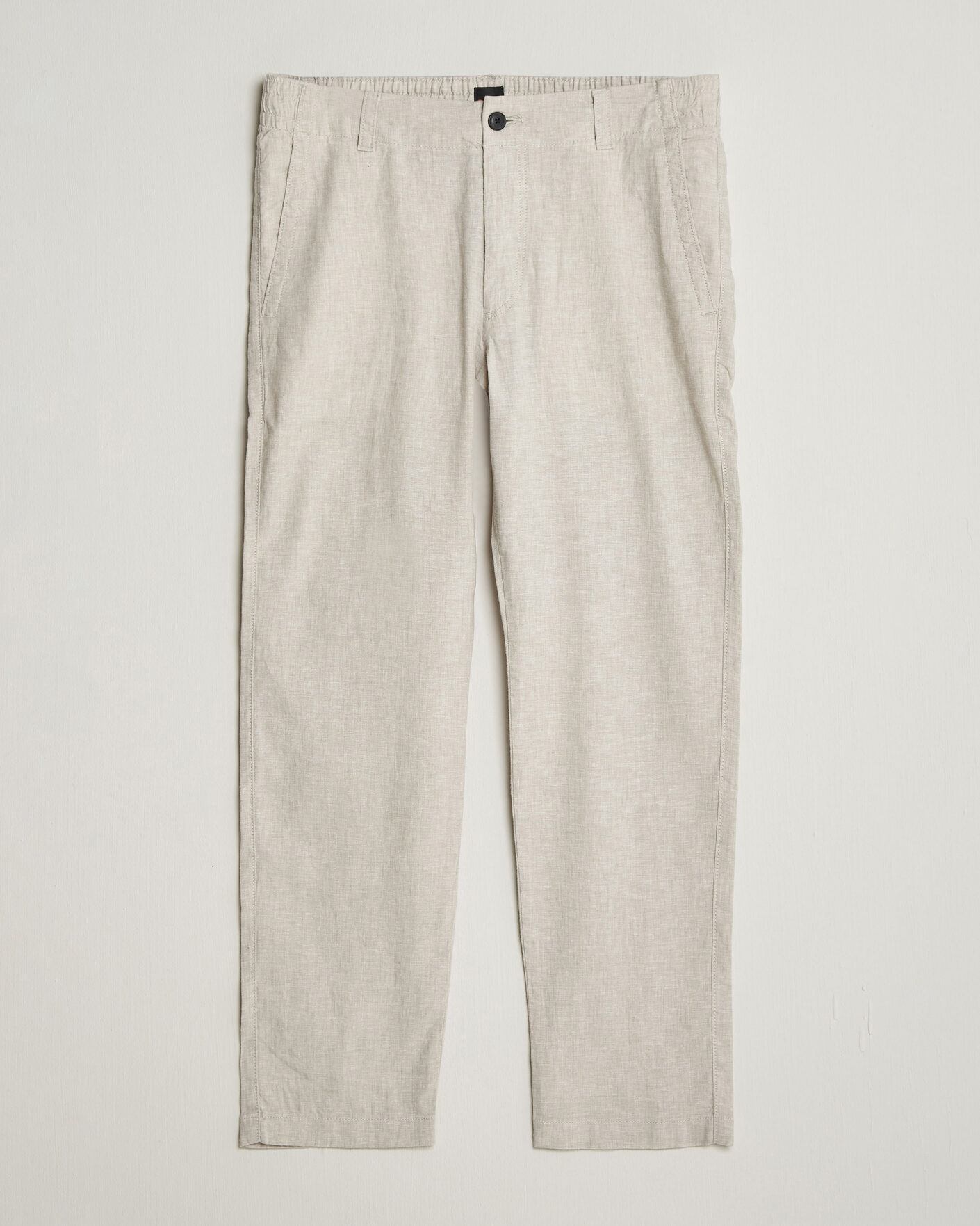 Mies | Housut | BOSS ORANGE | Sanderson Linen Pants Open Grey