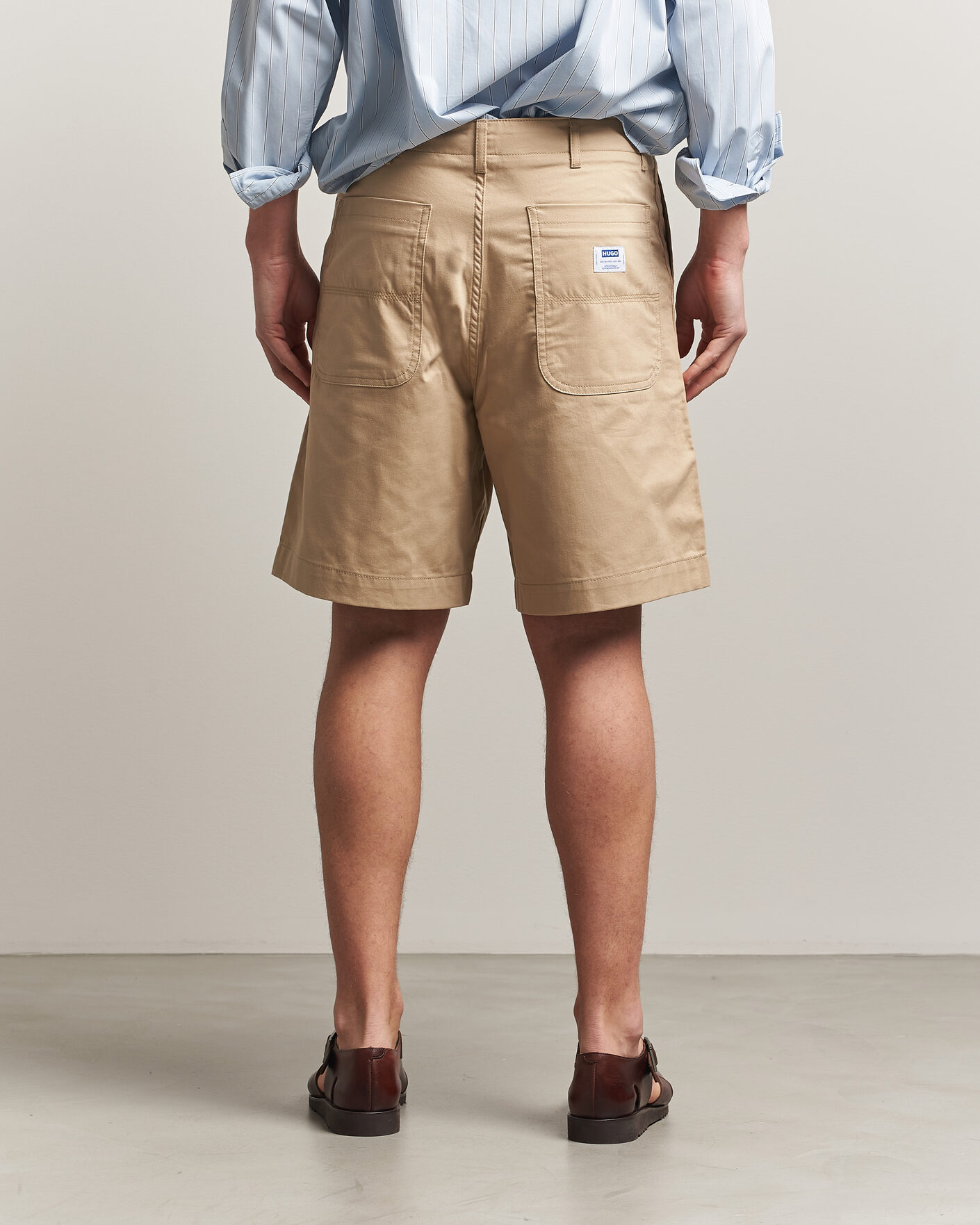 Mies | Shortsit | HUGO | Gutwin Workwear Shorts Medium Beige