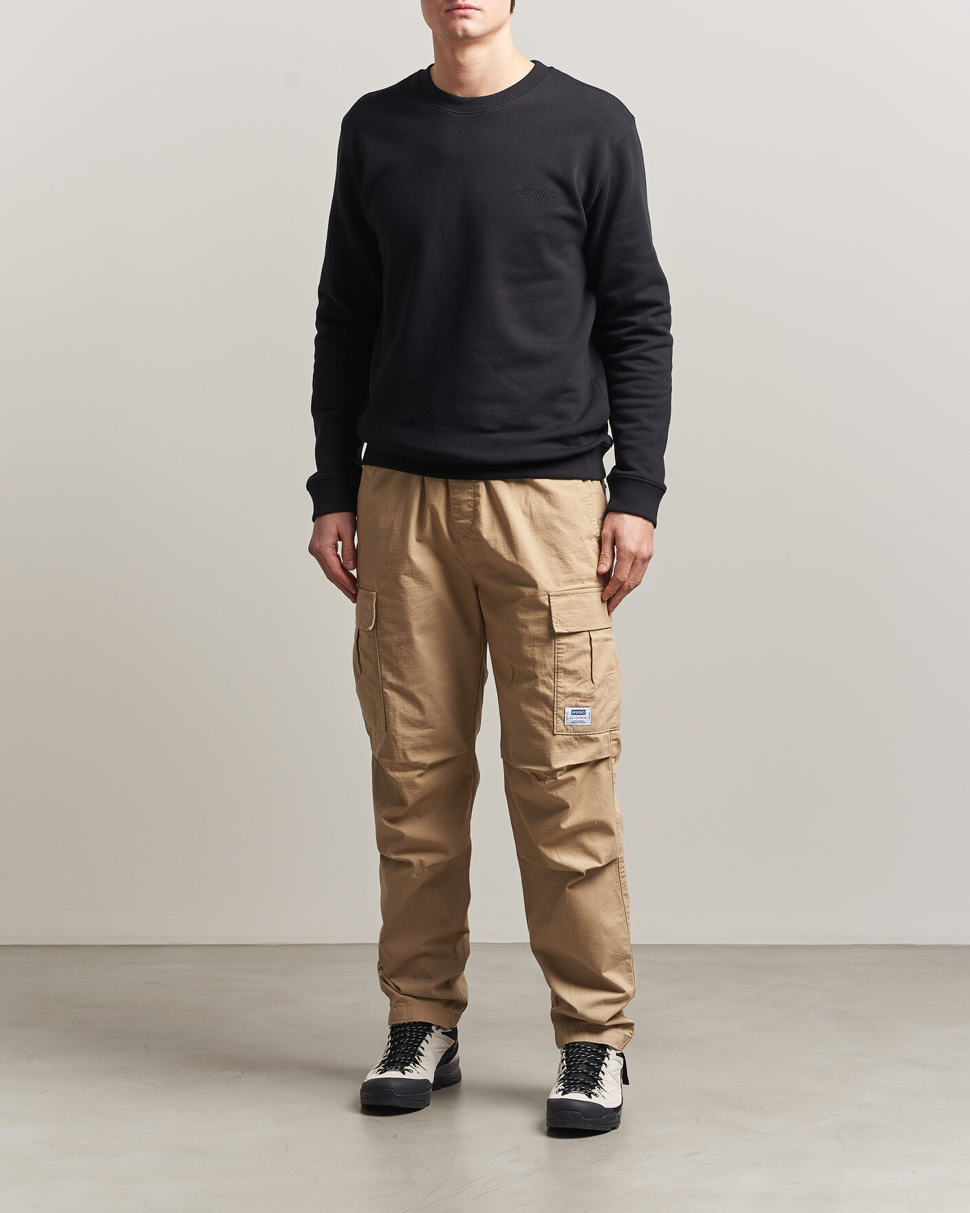 Mies | Housut | HUGO | Gadic Cargo Drawstring Pants Medium Beige