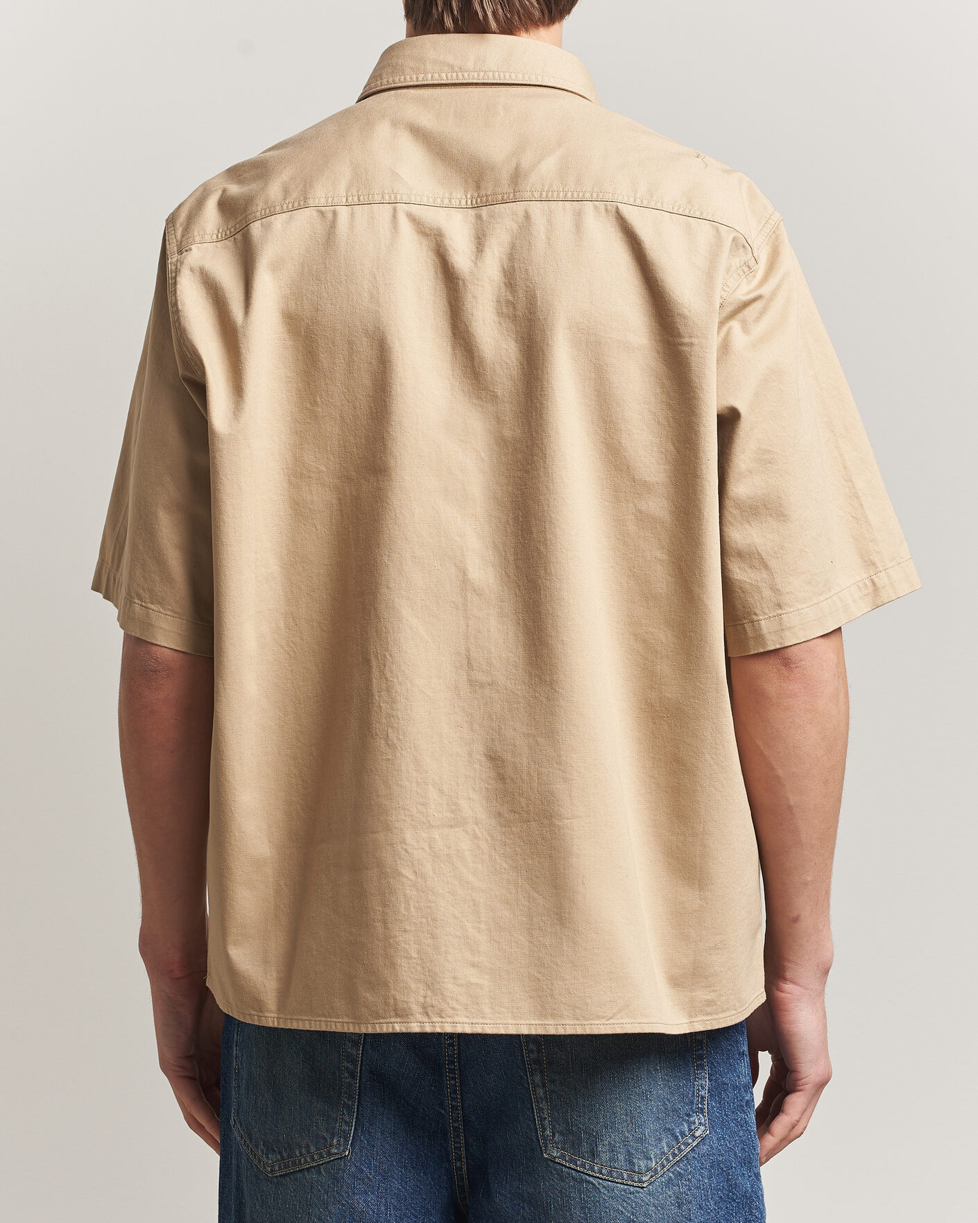Mies | Kauluspaidat | HUGO | Ebwin Workwear Short Sleeve Shirt Medium Beige