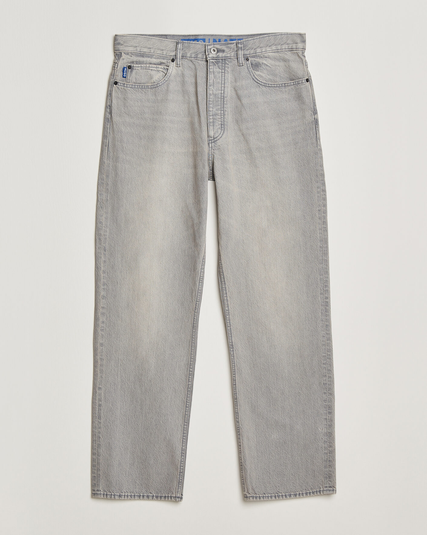Mies | Kauluspaidat | HUGO | Nate Baggy Fit Jeans Medium Grey