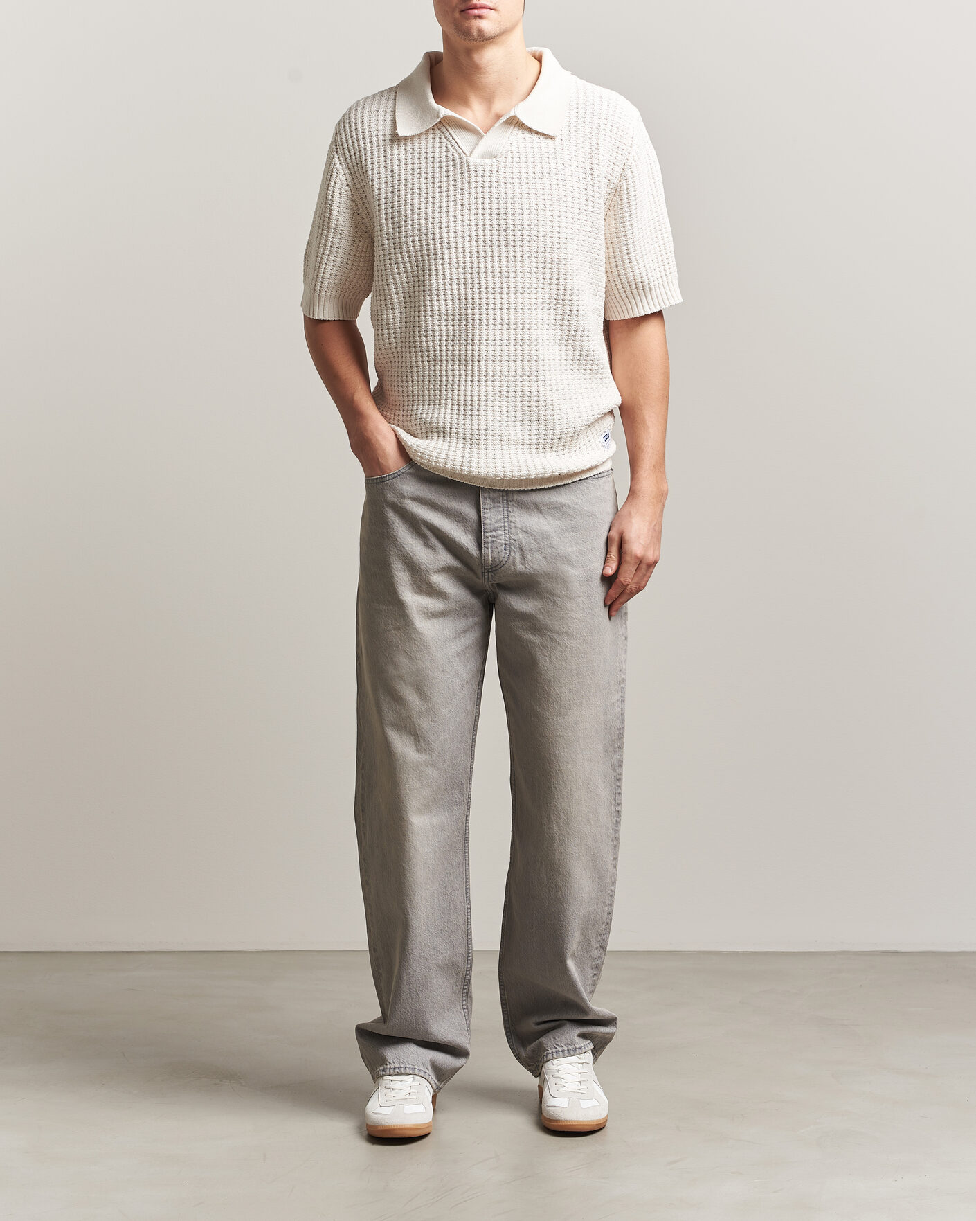 Mies | Kauluspaidat | HUGO | Nate Baggy Fit Jeans Medium Grey