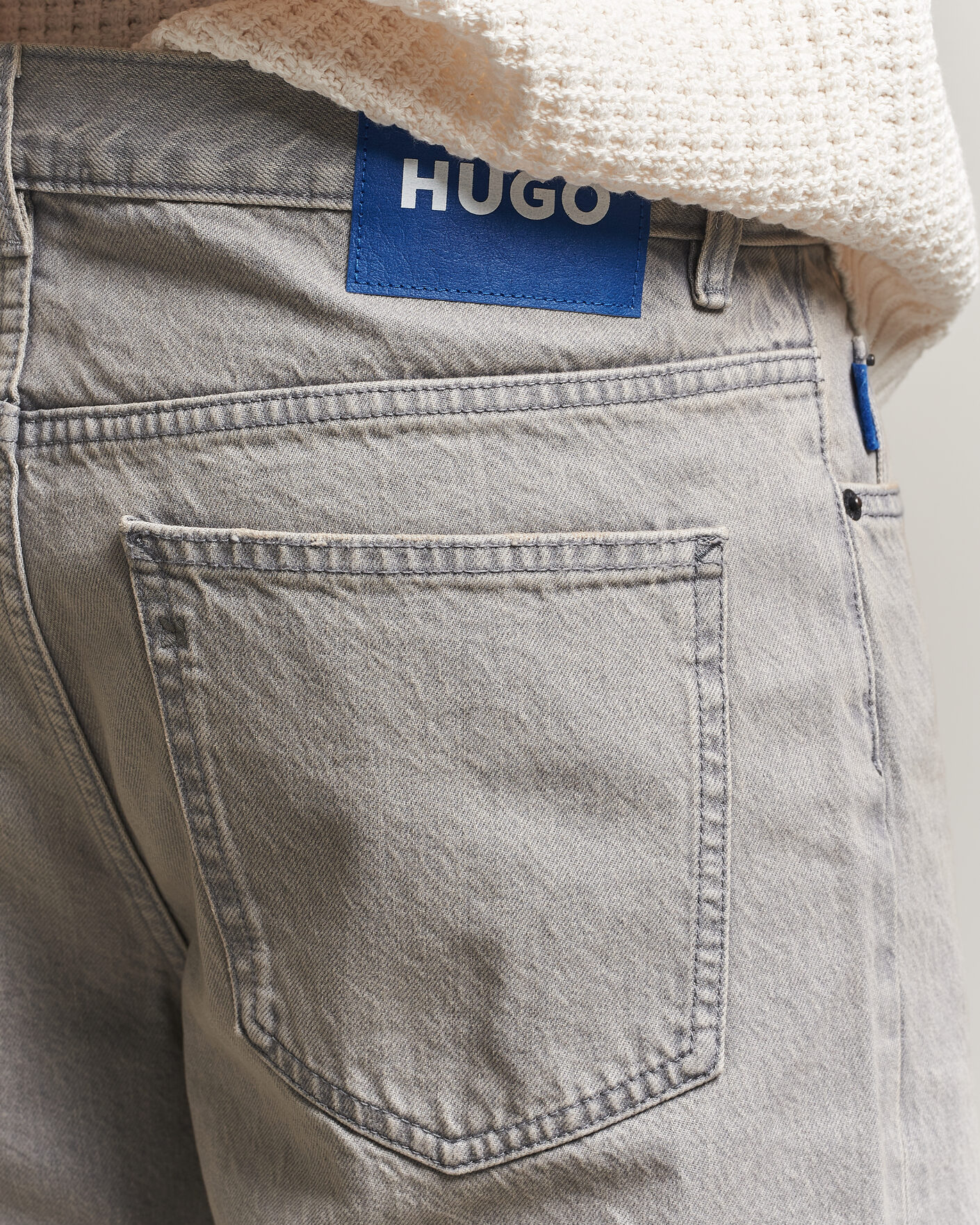 Mies | Kauluspaidat | HUGO | Nate Baggy Fit Jeans Medium Grey