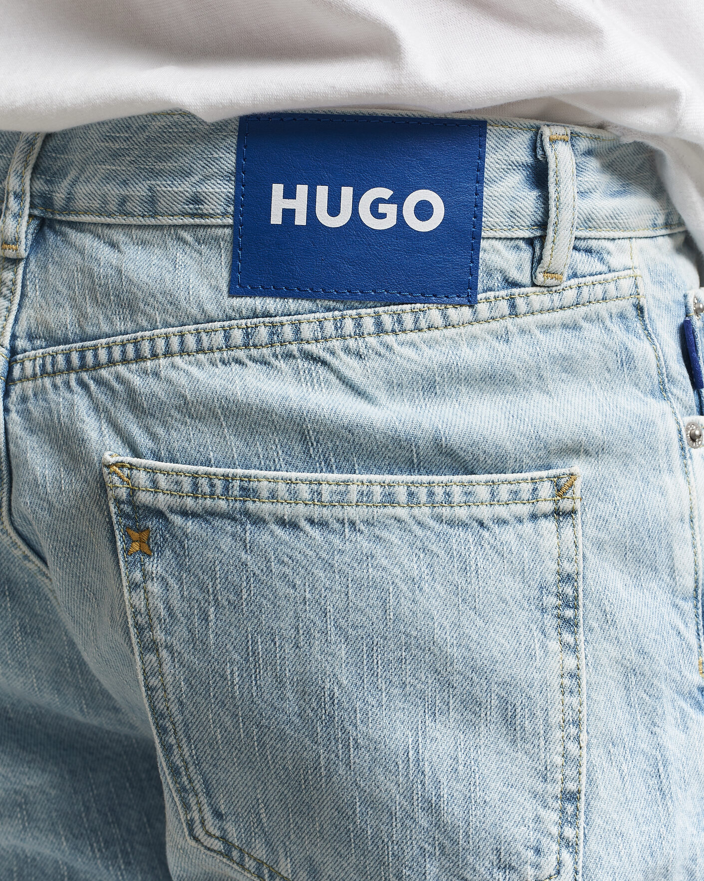 Mies | Housut | HUGO | Jonah Straight Fit Jeans Light Blue