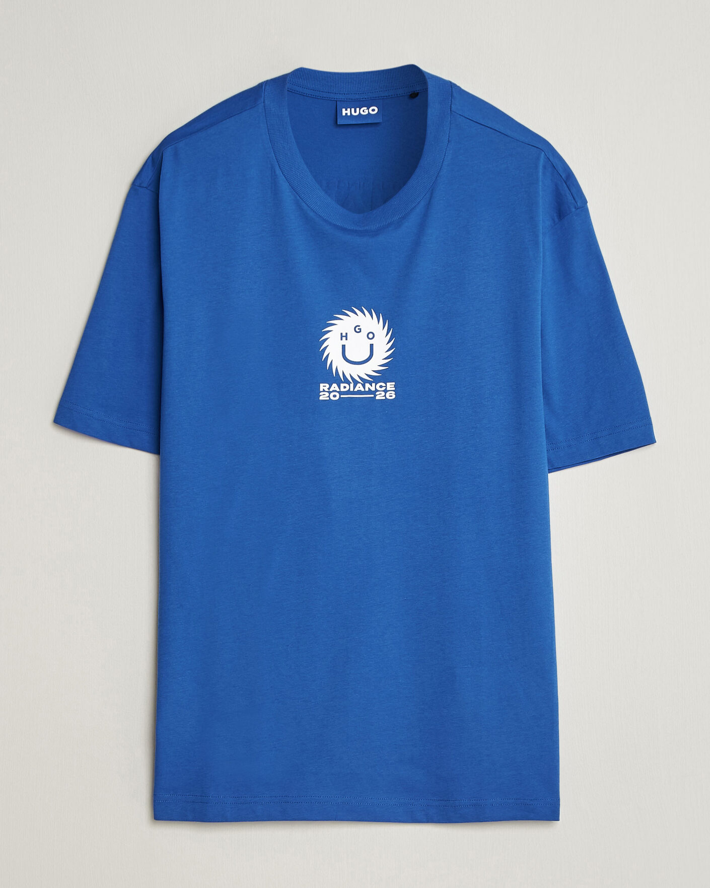 Mies | T-paidat | HUGO | Nunarix Printed Crew Neck T-Shirt Open Blue