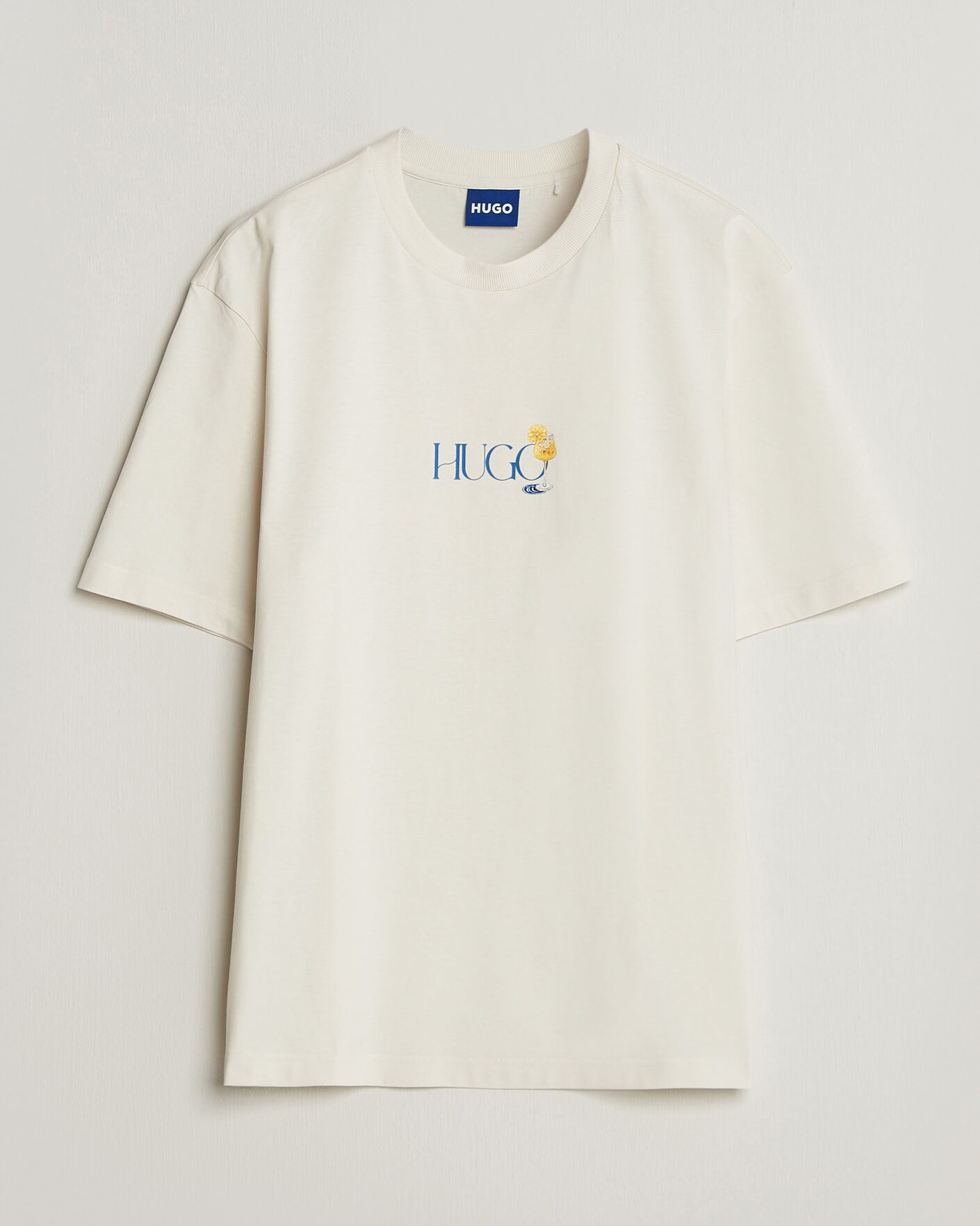 Mies | T-paidat | HUGO | Nulaxo Printed Crew Neck T-Shirt Open White