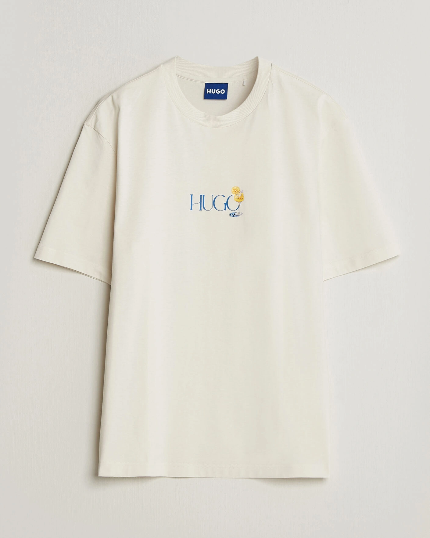 Mies | T-paidat | HUGO | Nulaxo Printed Crew Neck T-Shirt Open White