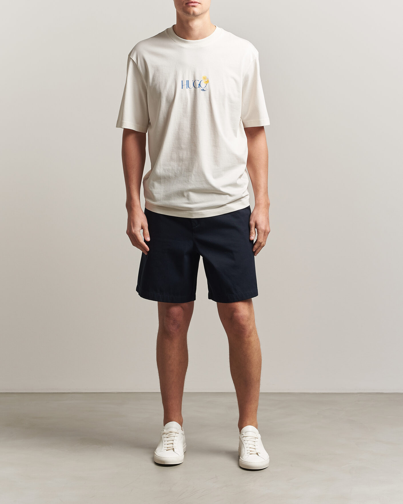 Mies | T-paidat | HUGO | Nulaxo Printed Crew Neck T-Shirt Open White