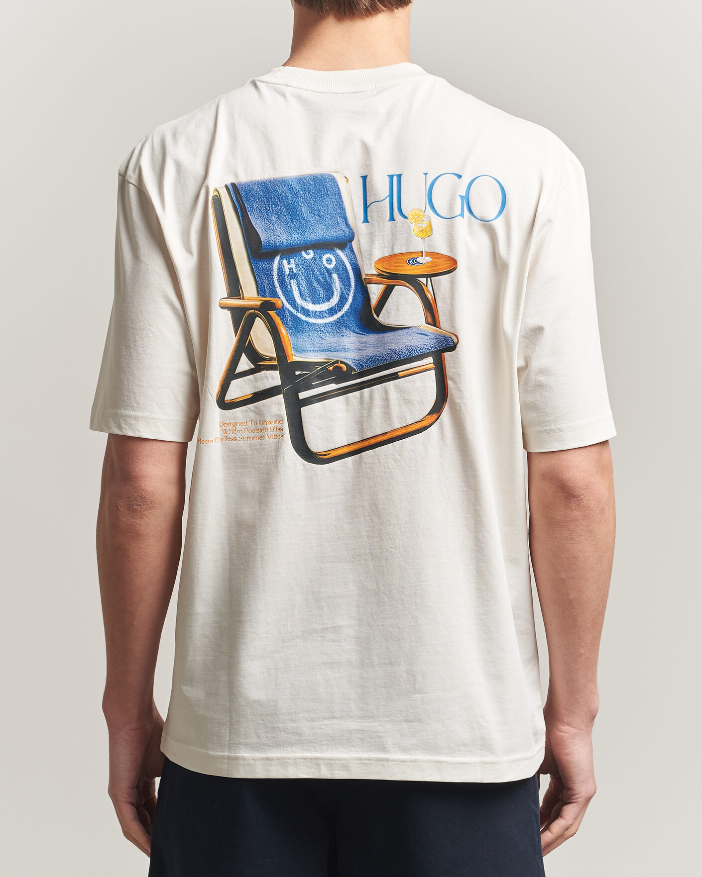 Mies | T-paidat | HUGO | Nulaxo Printed Crew Neck T-Shirt Open White