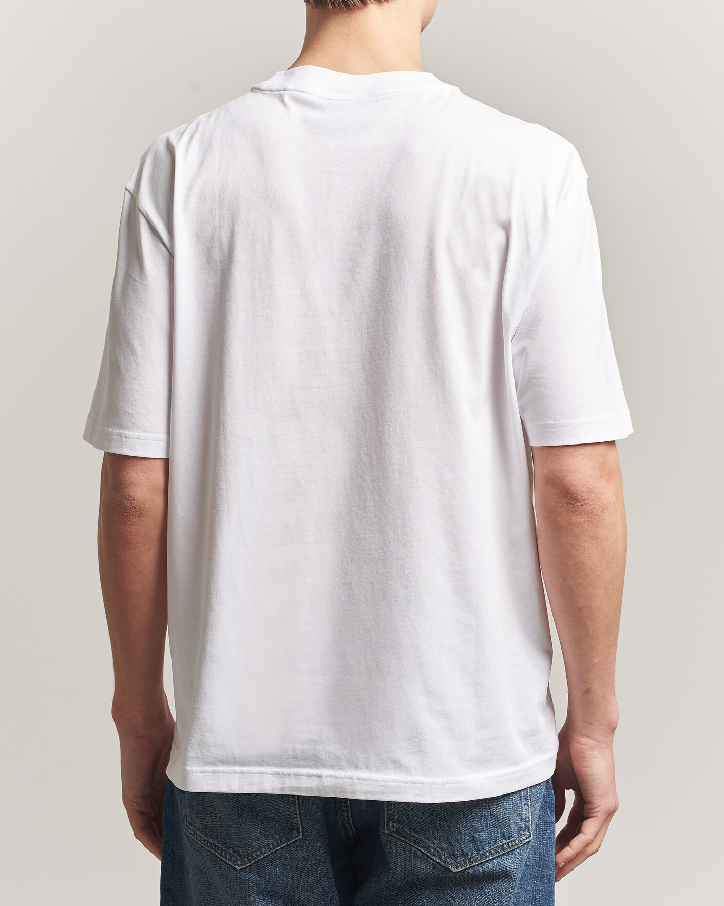 Mies | T-paidat | HUGO | Norizom Printed Crew Neck T-Shirt White