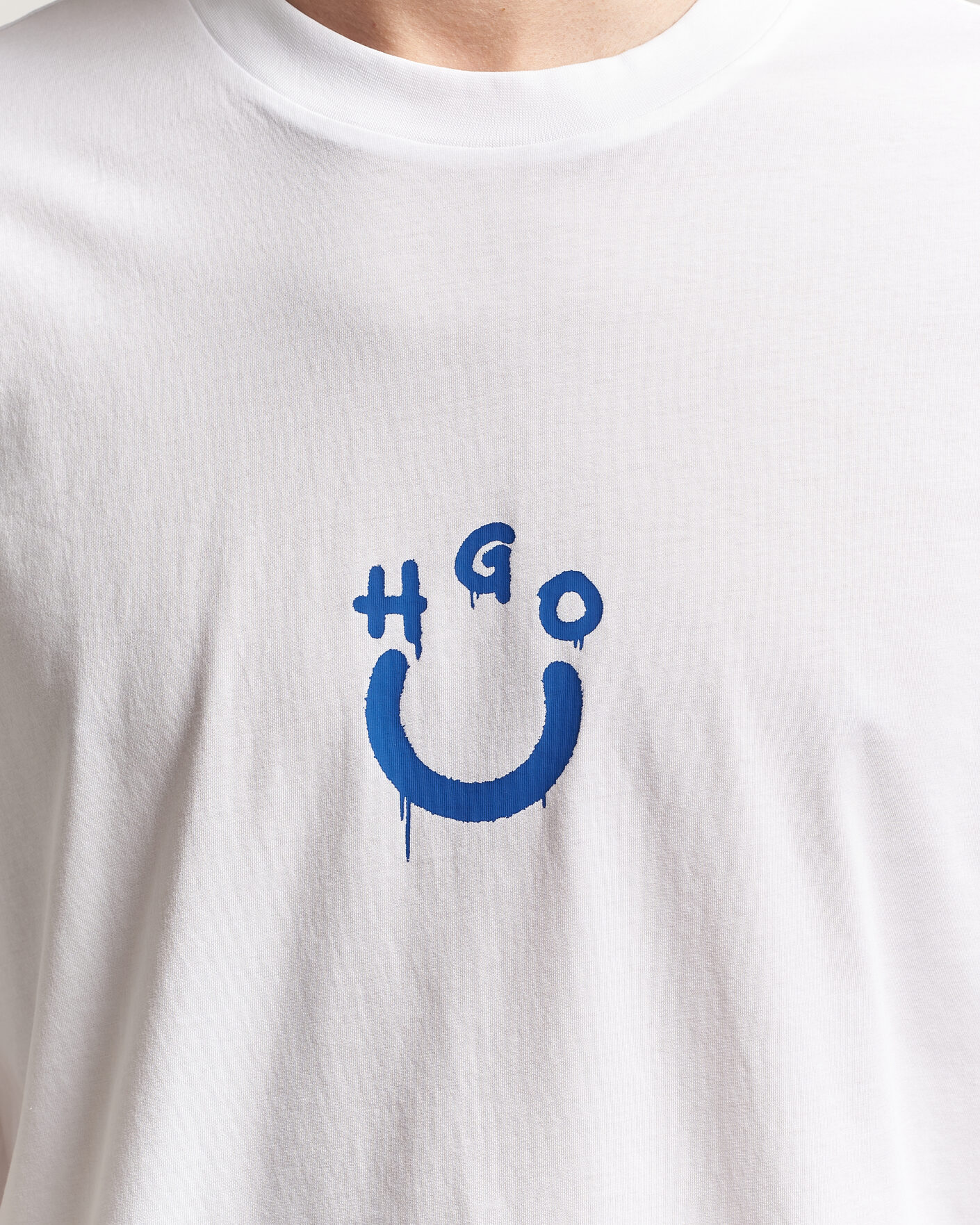 Mies | T-paidat | HUGO | Norizom Printed Crew Neck T-Shirt White