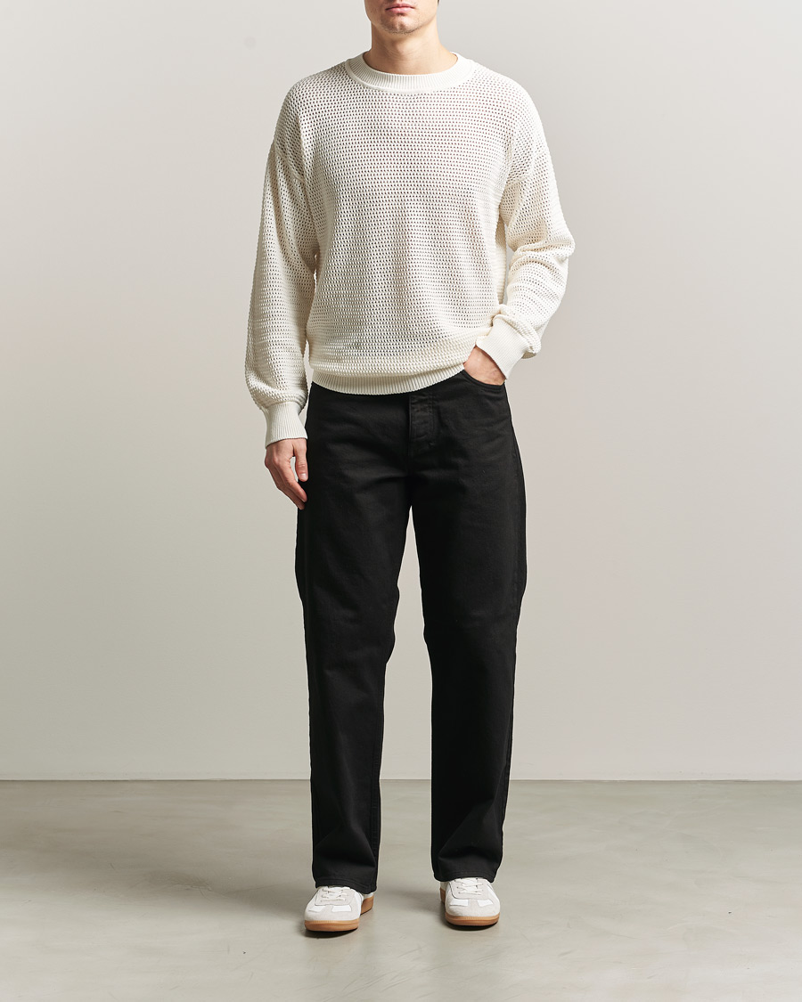 Mies | Puserot | HUGO | Sanjou Knitted Sweater Open White