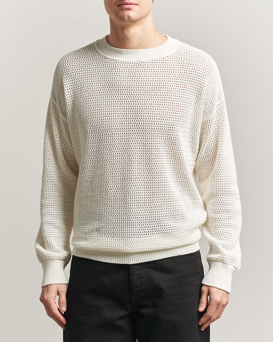 Mies | Puserot | HUGO | Sanjou Knitted Sweater Open White