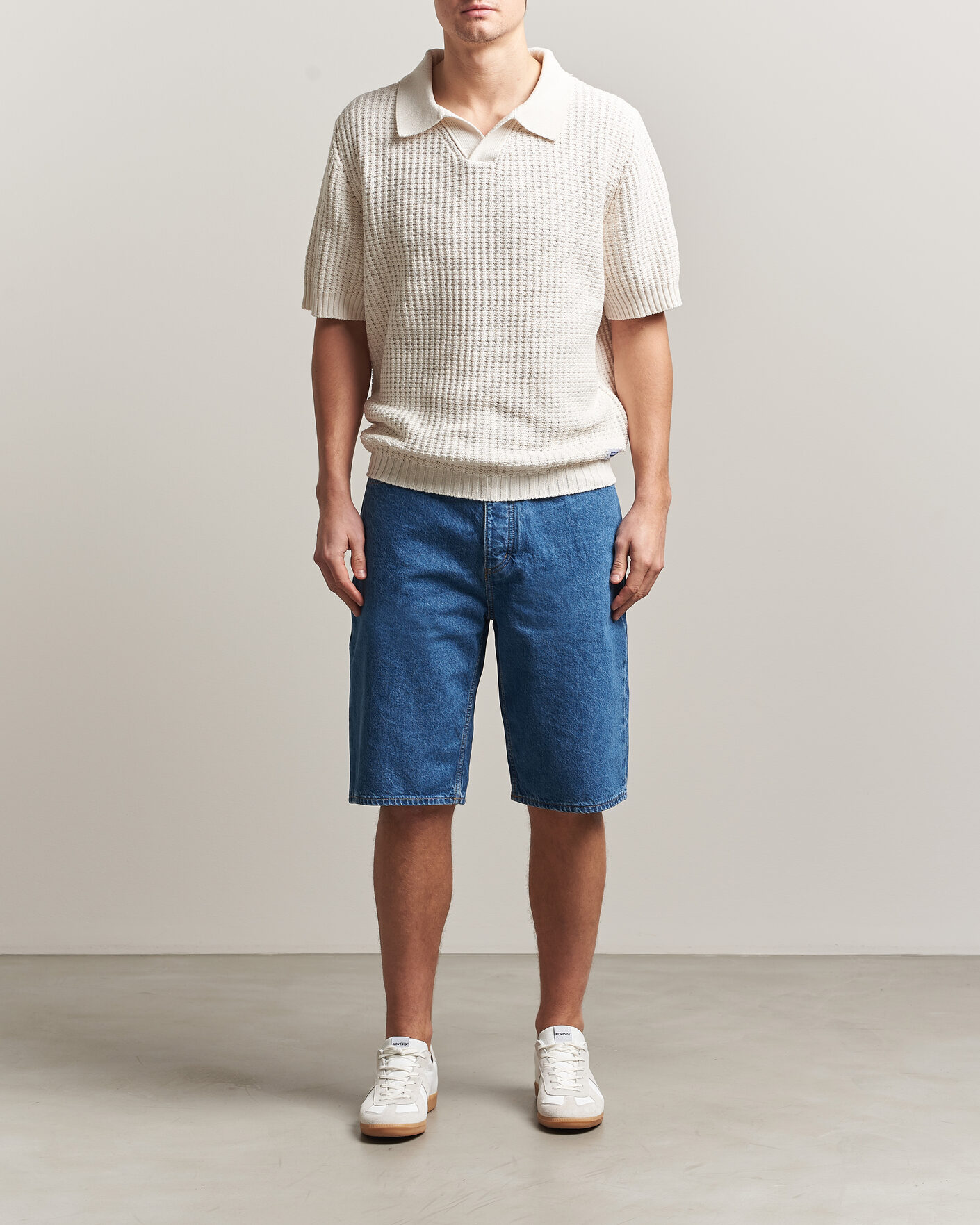 Mies | Pikeet | HUGO | Spero Knitted Polo Open White