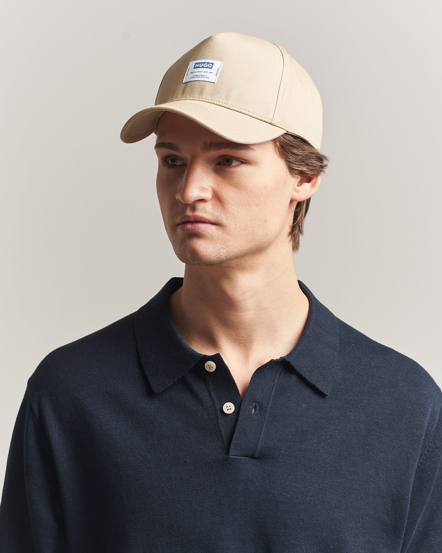 Mies | Päähineet | HUGO | Merk Logo Cap Medium Beige