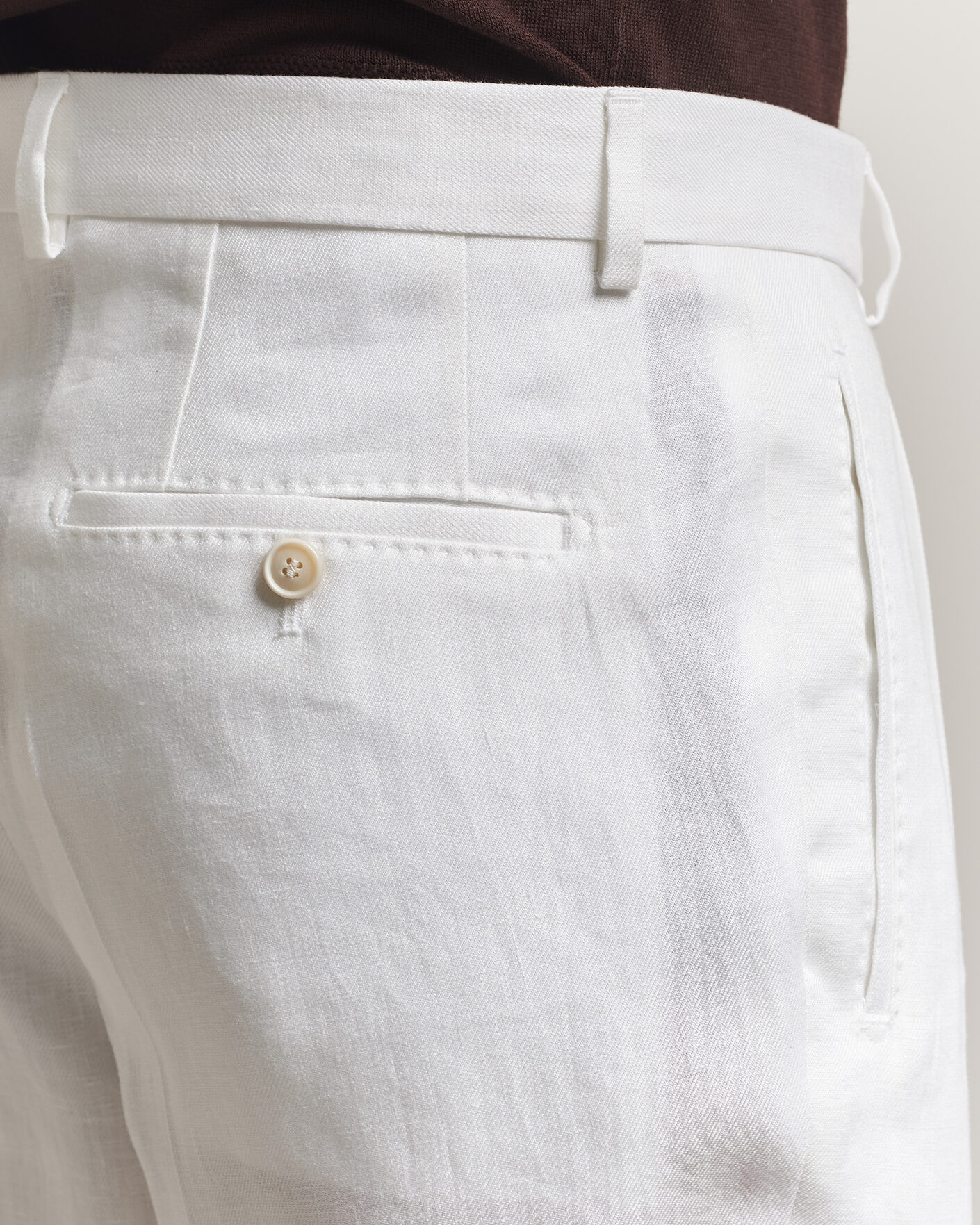Mies | Housut | BOSS CAMEL | Peet Linen Pleated Trousers White