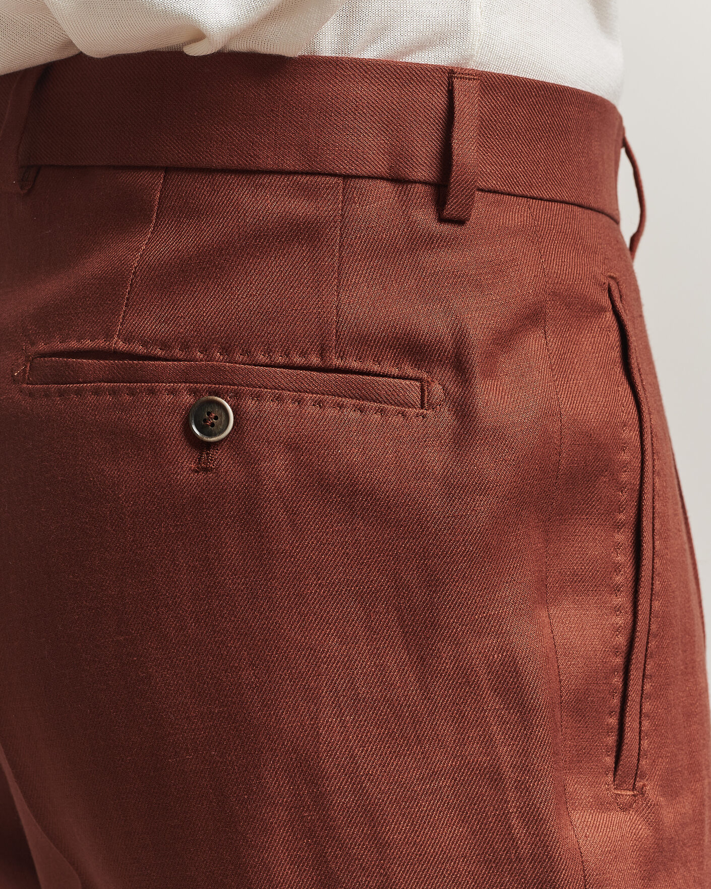 Mies | Housut | BOSS CAMEL | Peet Linen Pleated Trousers Rust