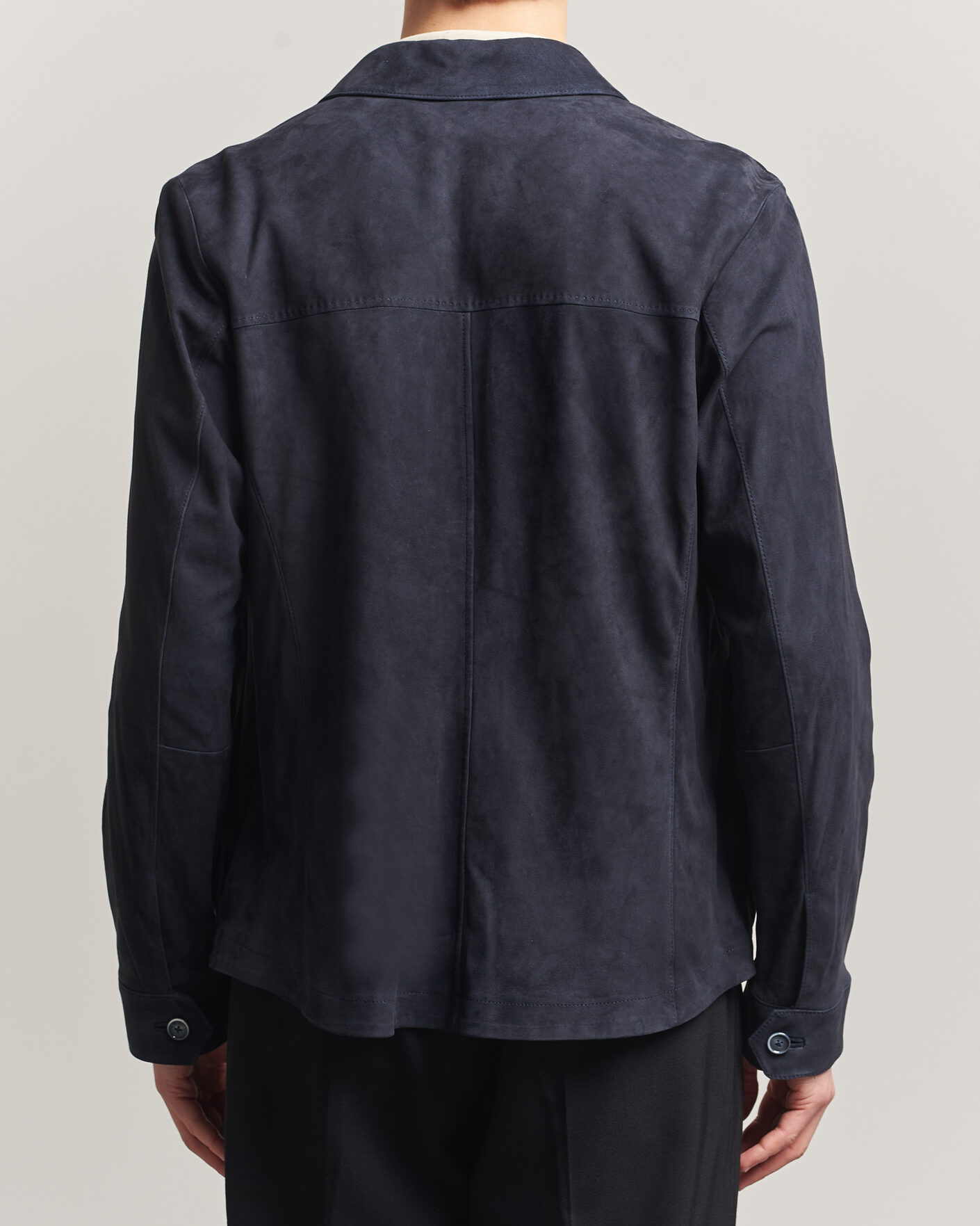 Mies | Takit | BOSS CAMEL | Mando Suede Jacket Dark Blue