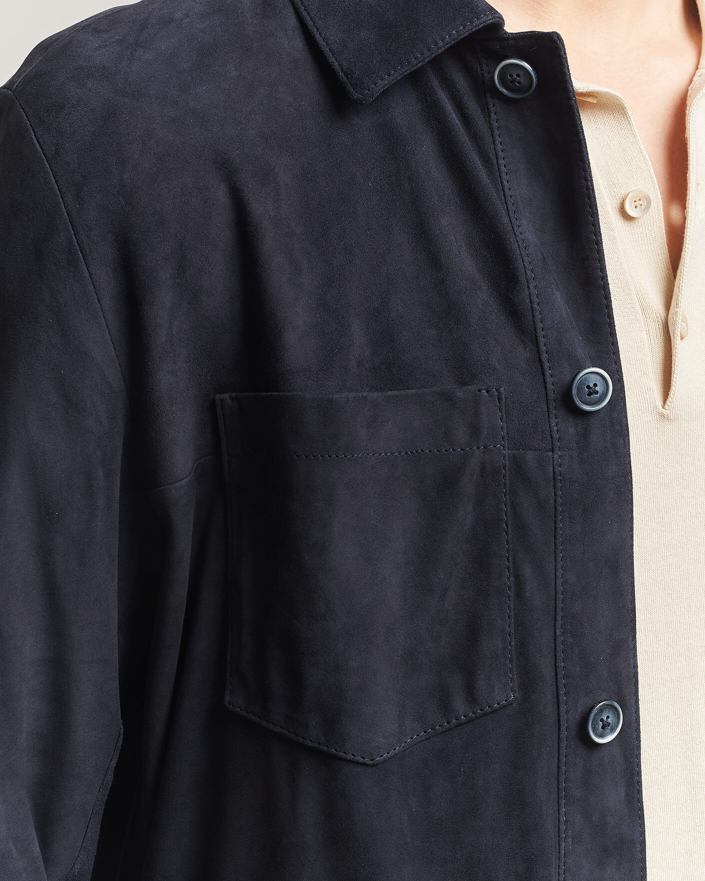 Mies | Takit | BOSS CAMEL | Mando Suede Jacket Dark Blue