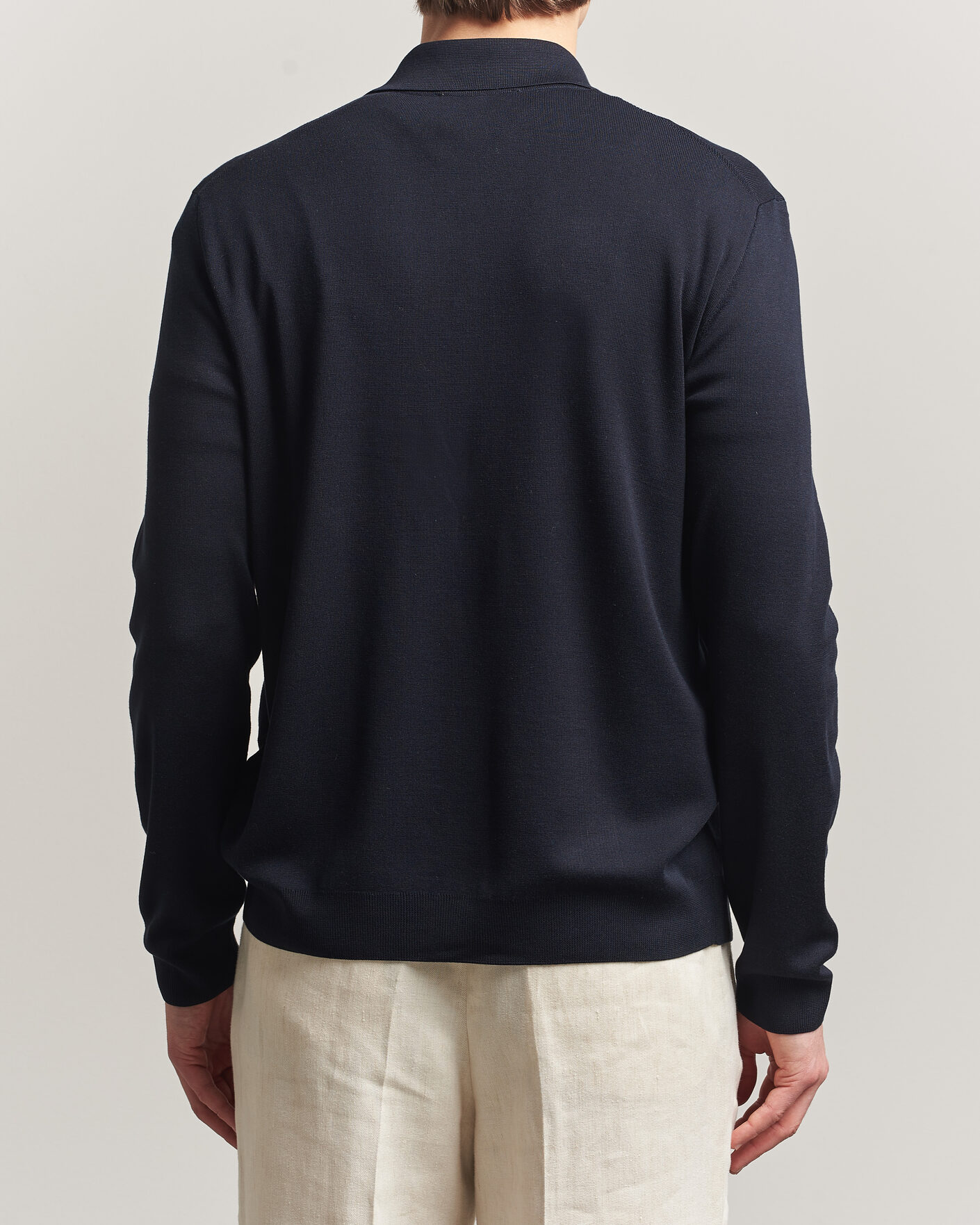 Mies | Puserot | BOSS CAMEL | Nicolo Silk Knitted Cardigan Dark Blue