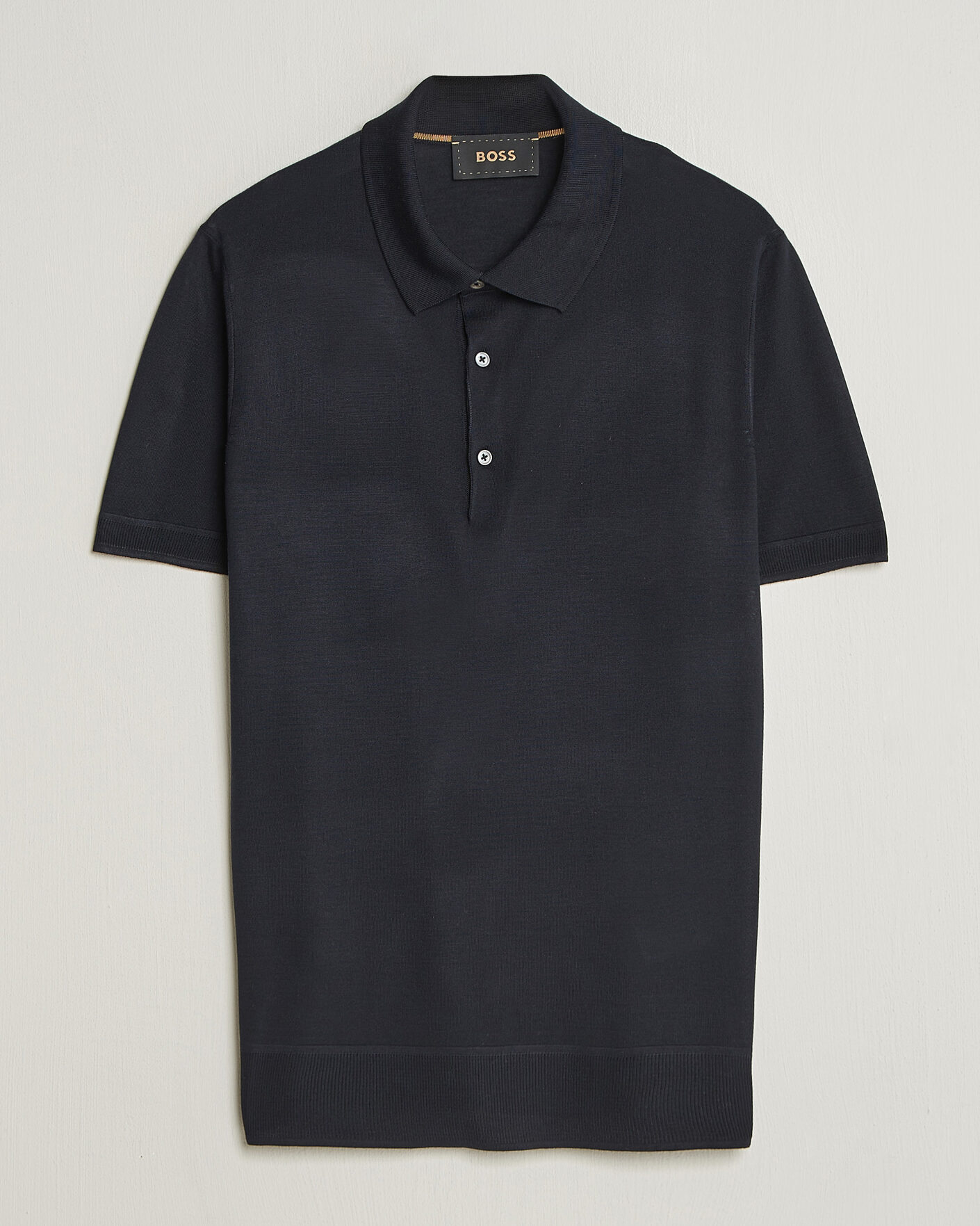 Mies | Pikeet | BOSS CAMEL | Novo Silk Knitted Polo Dark Blue