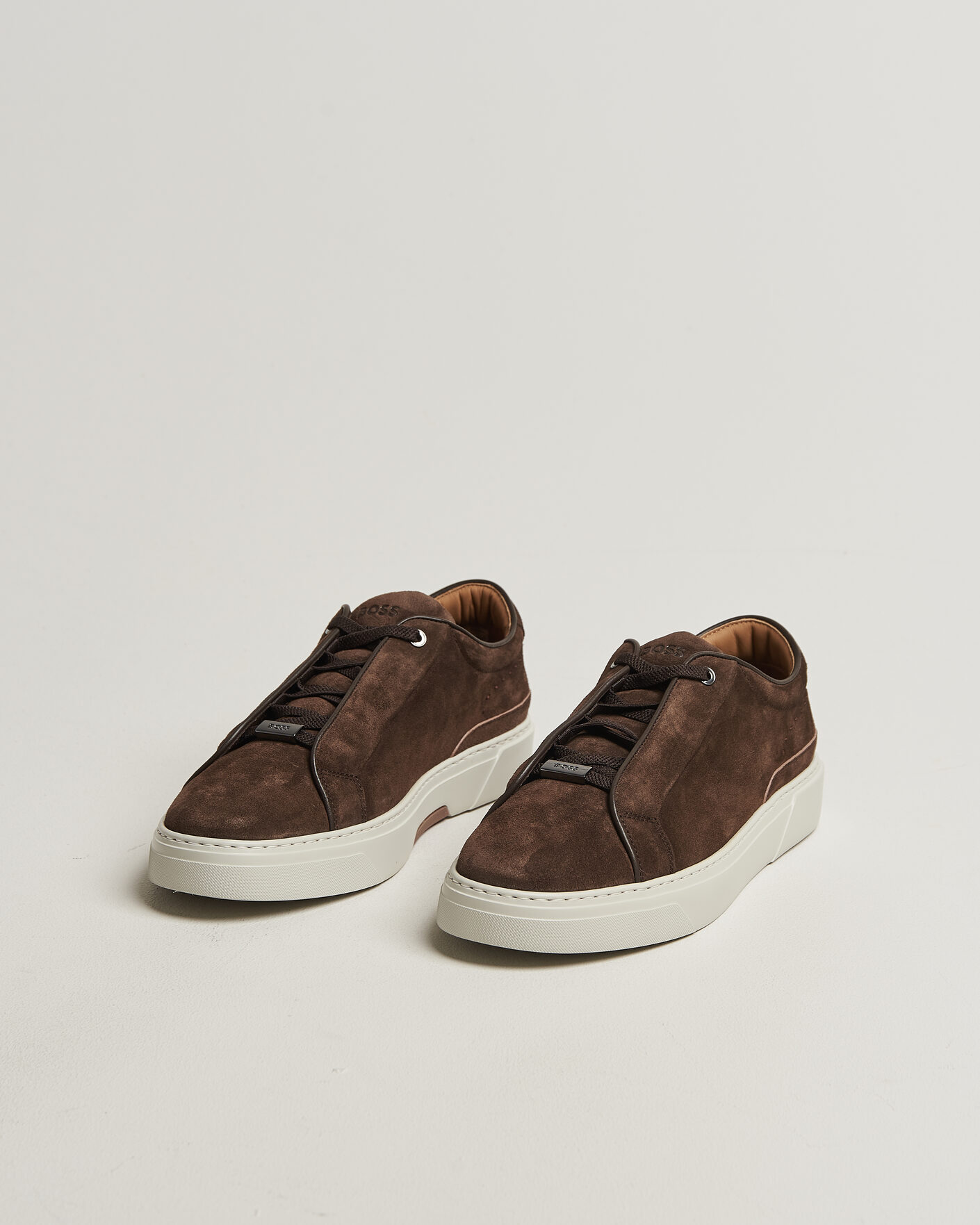 Mies | Tennarit | BOSS CAMEL | Gary Suede Sneaker Dark Brown