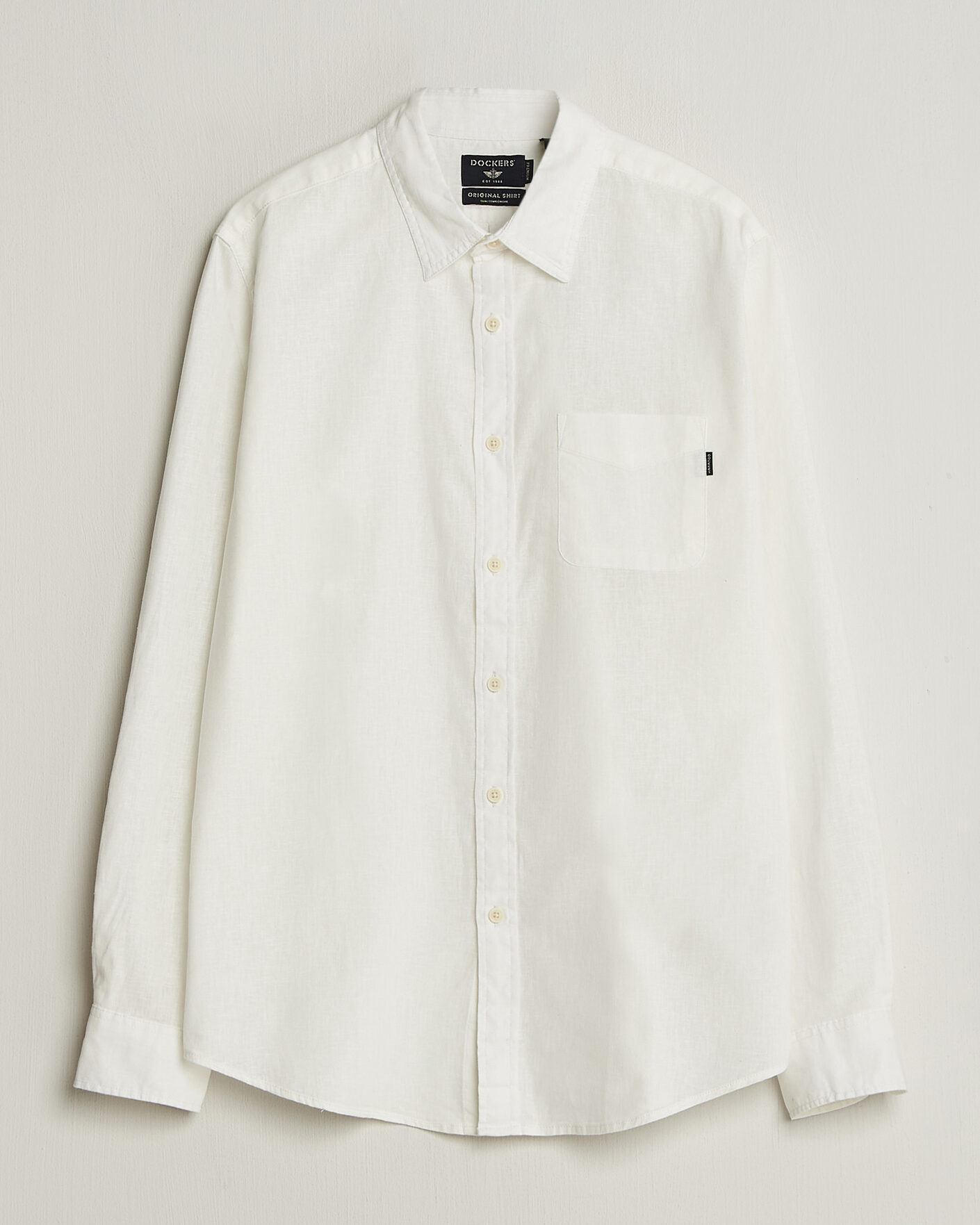 Mies | Kauluspaidat | Dockers | Slim Linen/Cotton Shirt Undyed