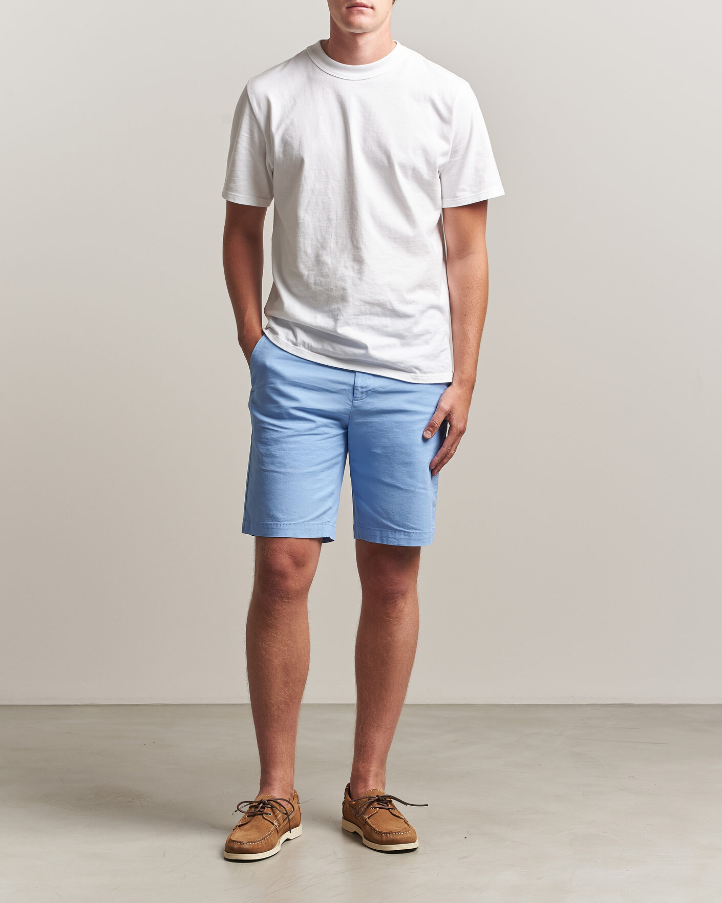 Mies | Shortsit | Dockers | Slim Cotton/Linen Shorts Vista Blue