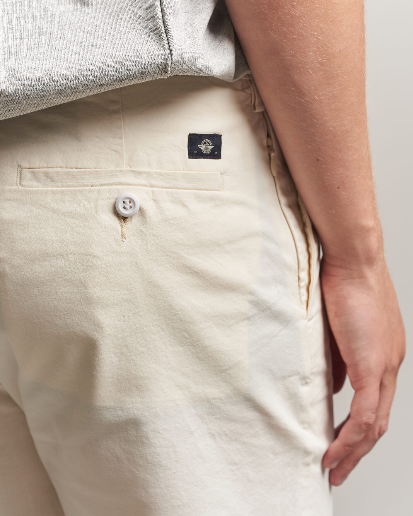 Mies | Shortsit | Dockers | Slim Cotton/Linen Shorts Buttercream