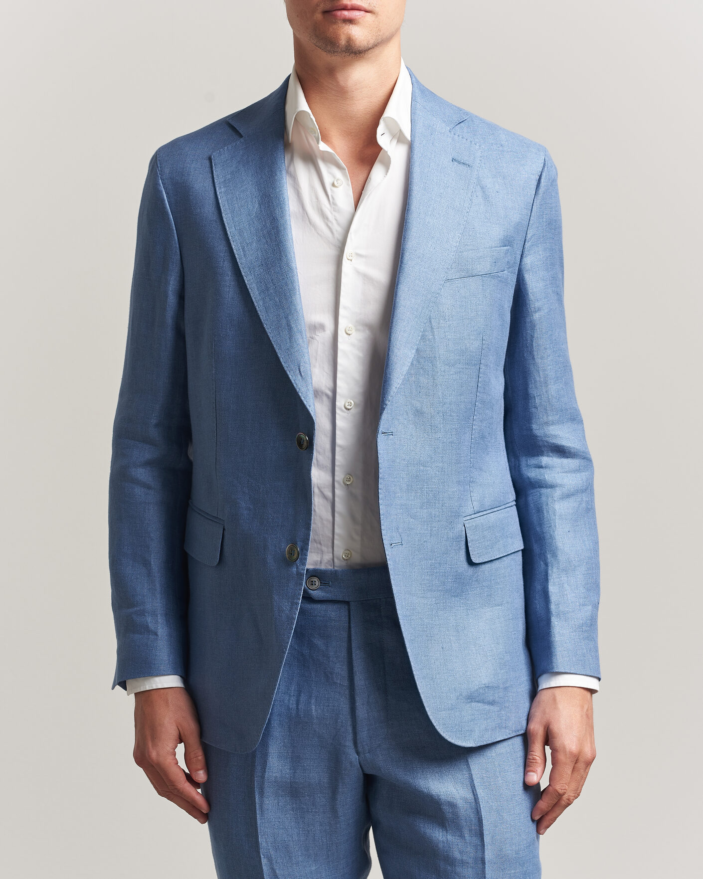 Mies | Pikkutakit | Oscar Jacobson | Ferry Soft Linen Blazer Light Blue