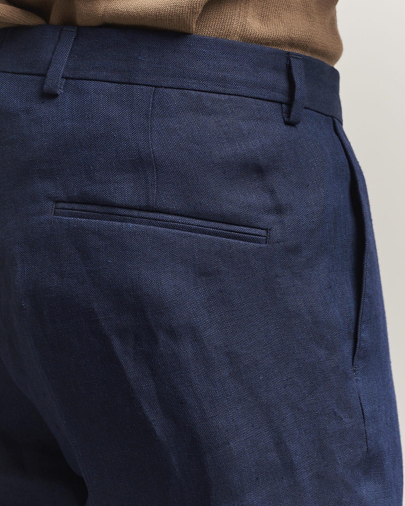 Mies | Housut | Oscar Jacobson | Dandy Linen Trousers Navy