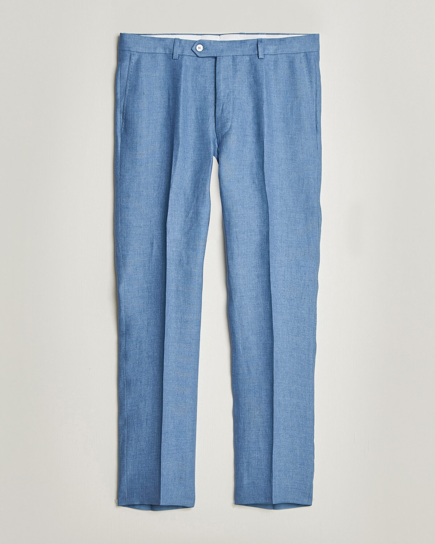 Mies | Housut | Oscar Jacobson | Dandy Linen Trousers Light Blue