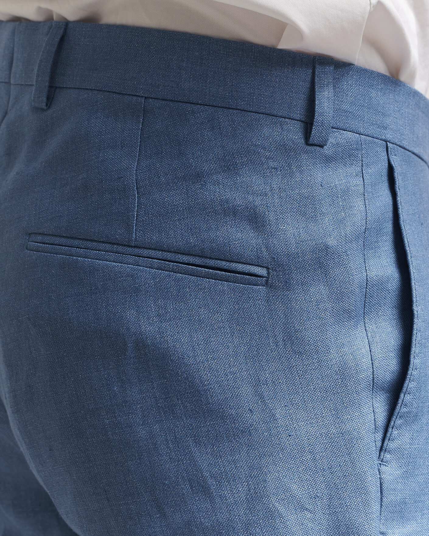 Mies | Housut | Oscar Jacobson | Dandy Linen Trousers Light Blue