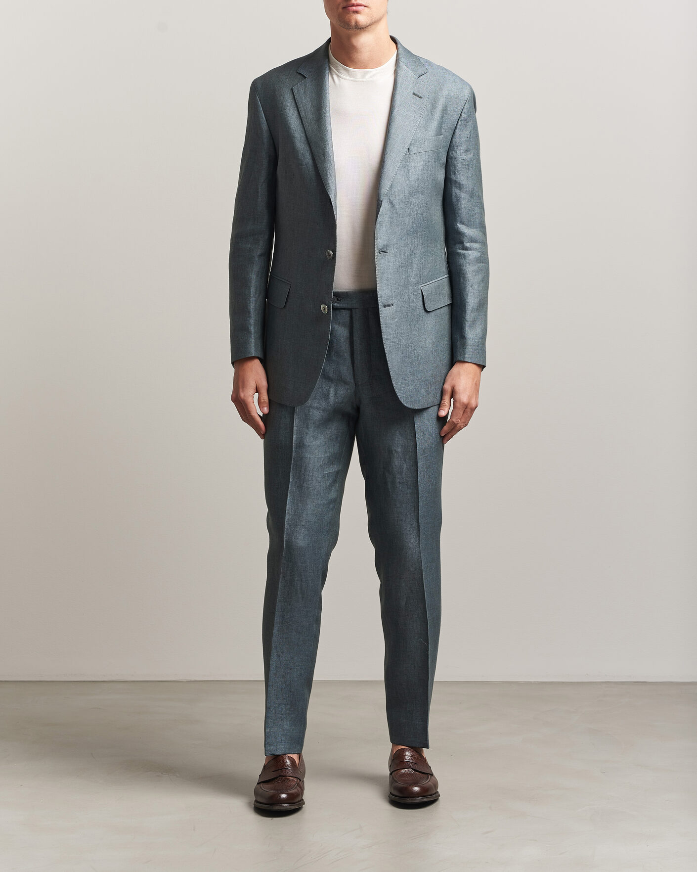 Mies | Housut | Oscar Jacobson | Dandy Linen Trousers Green