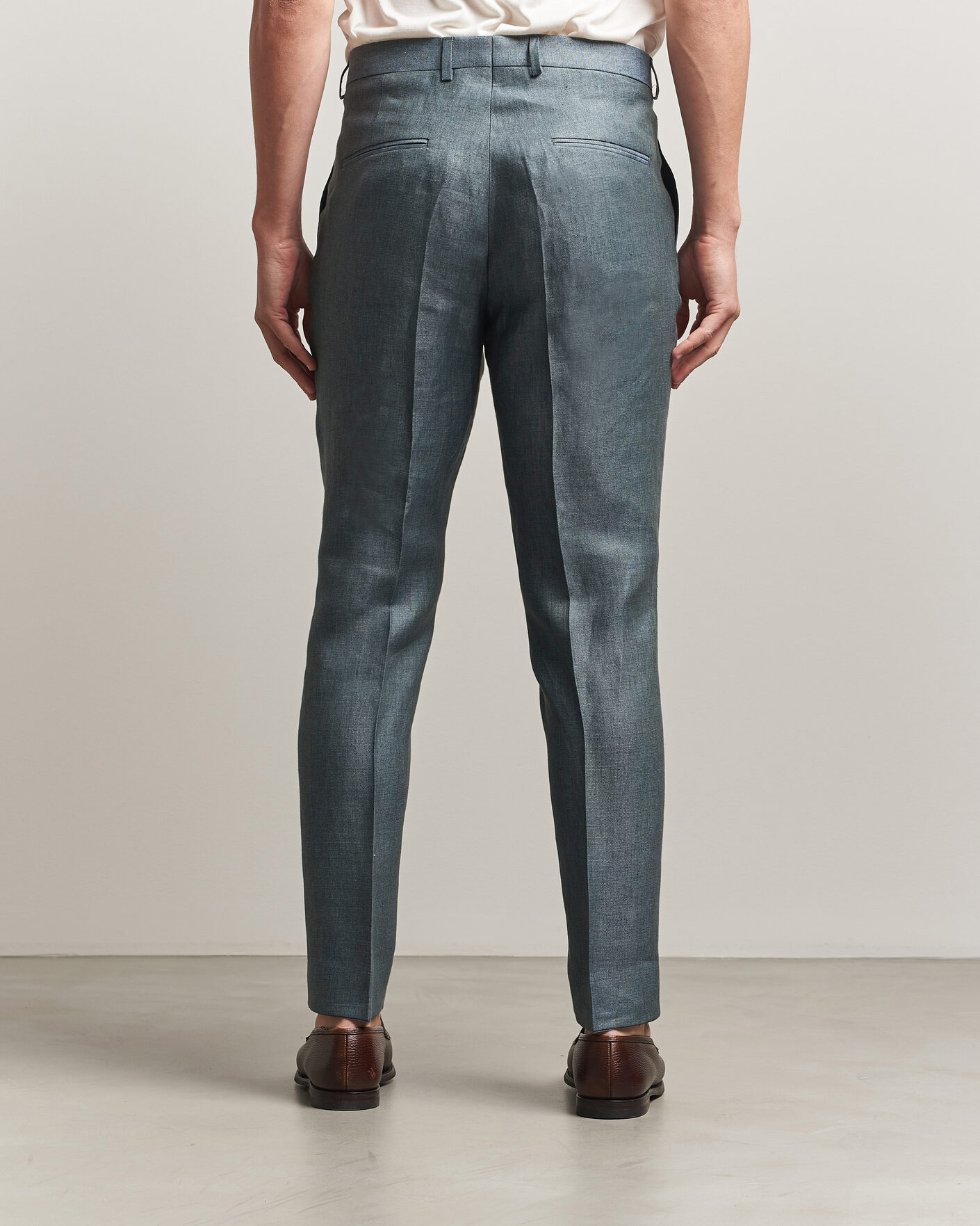 Mies | Housut | Oscar Jacobson | Dandy Linen Trousers Green