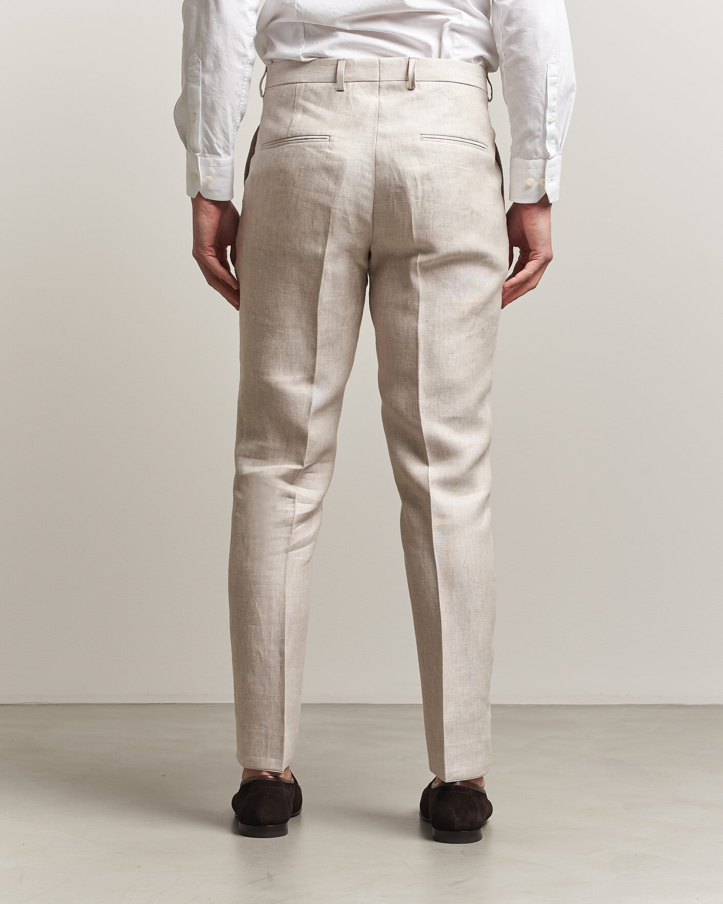 Mies | Housut | Oscar Jacobson | Dandy Linen Trousers Off White