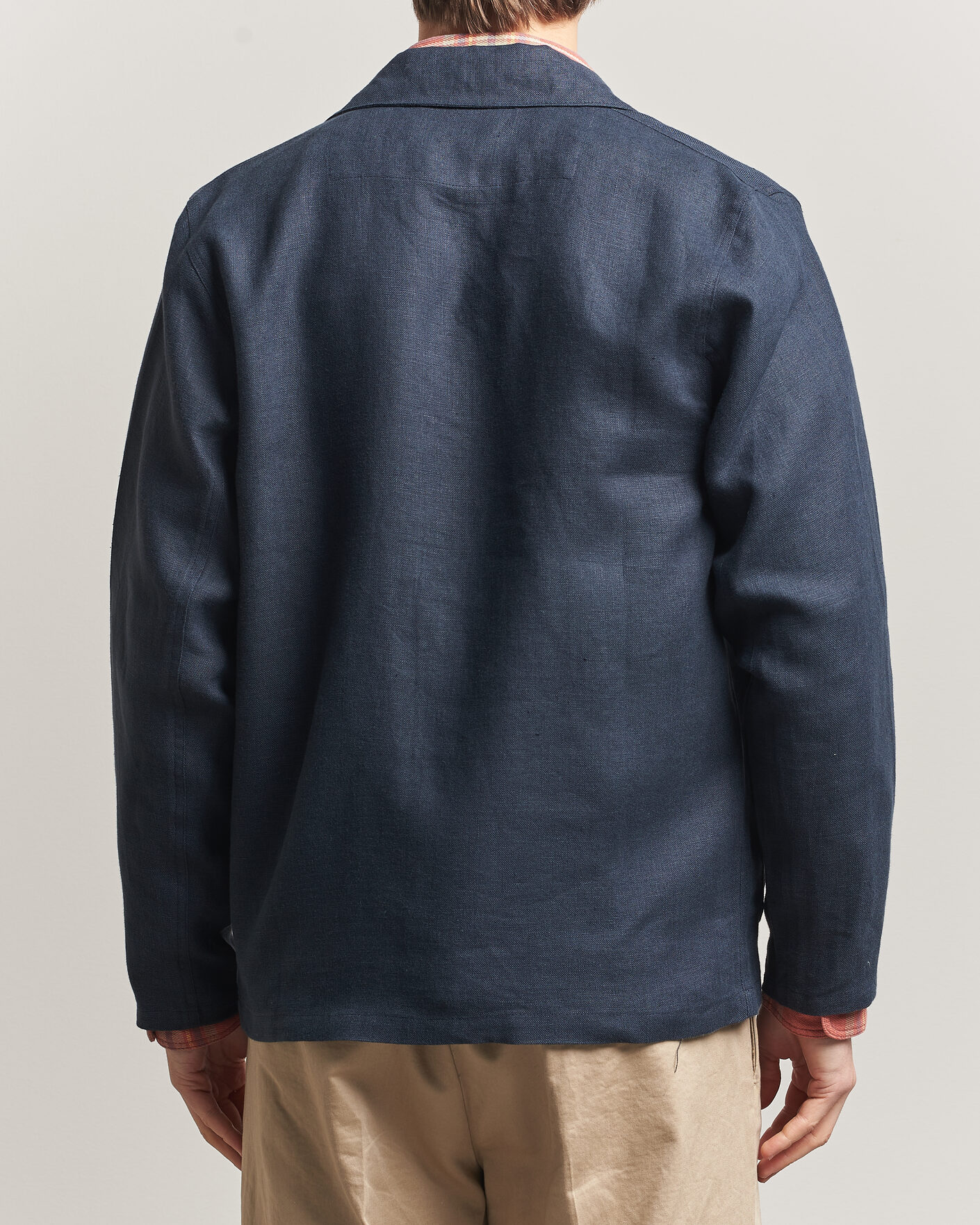 Mies | Kauluspaidat | Peregrine | Windsor Linen Shacket Navy Stripe