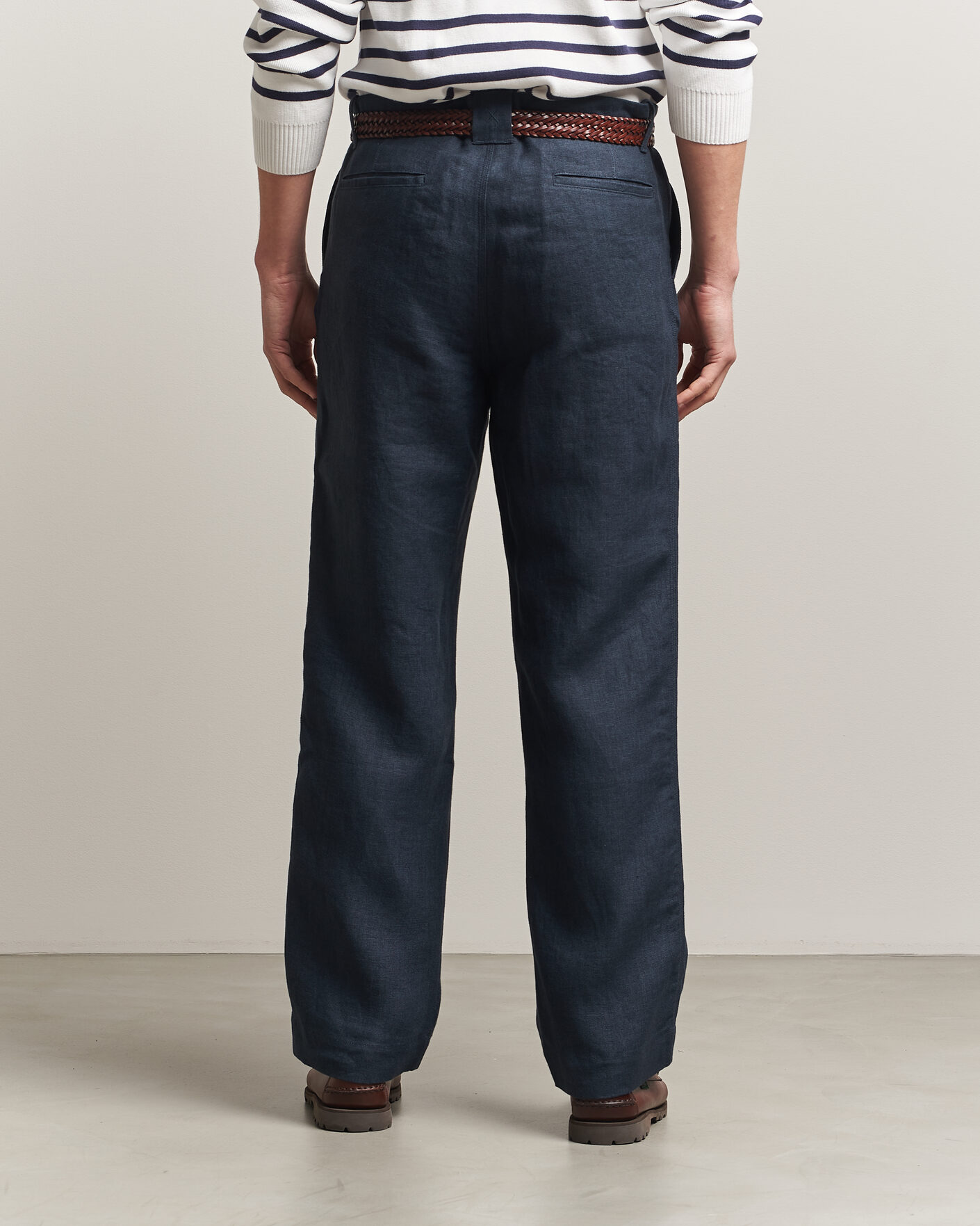 Mies | Housut | Peregrine | Windsor Linen Trousers Navy