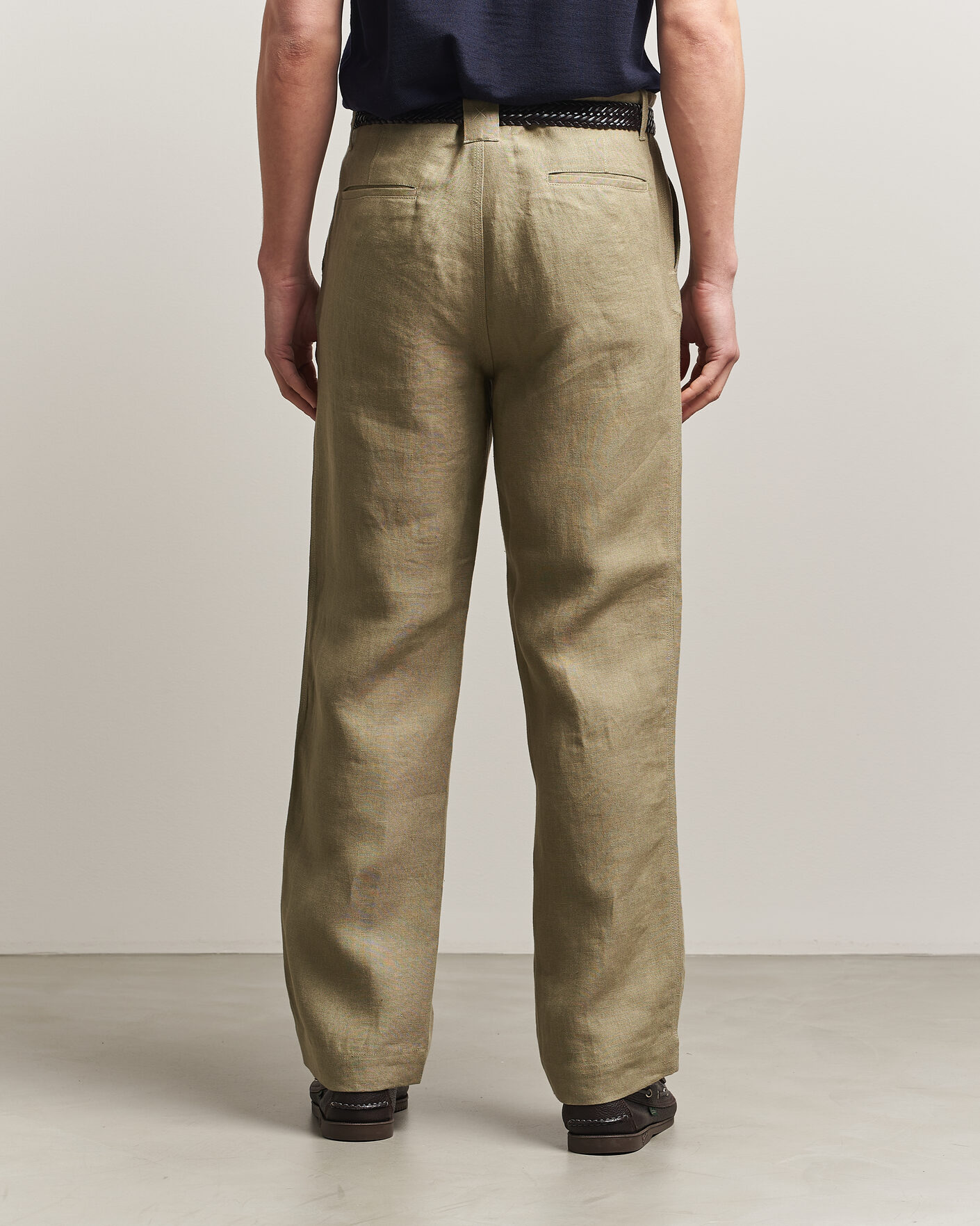 Mies | Housut | Peregrine | Windsor Linen Trousers Sage