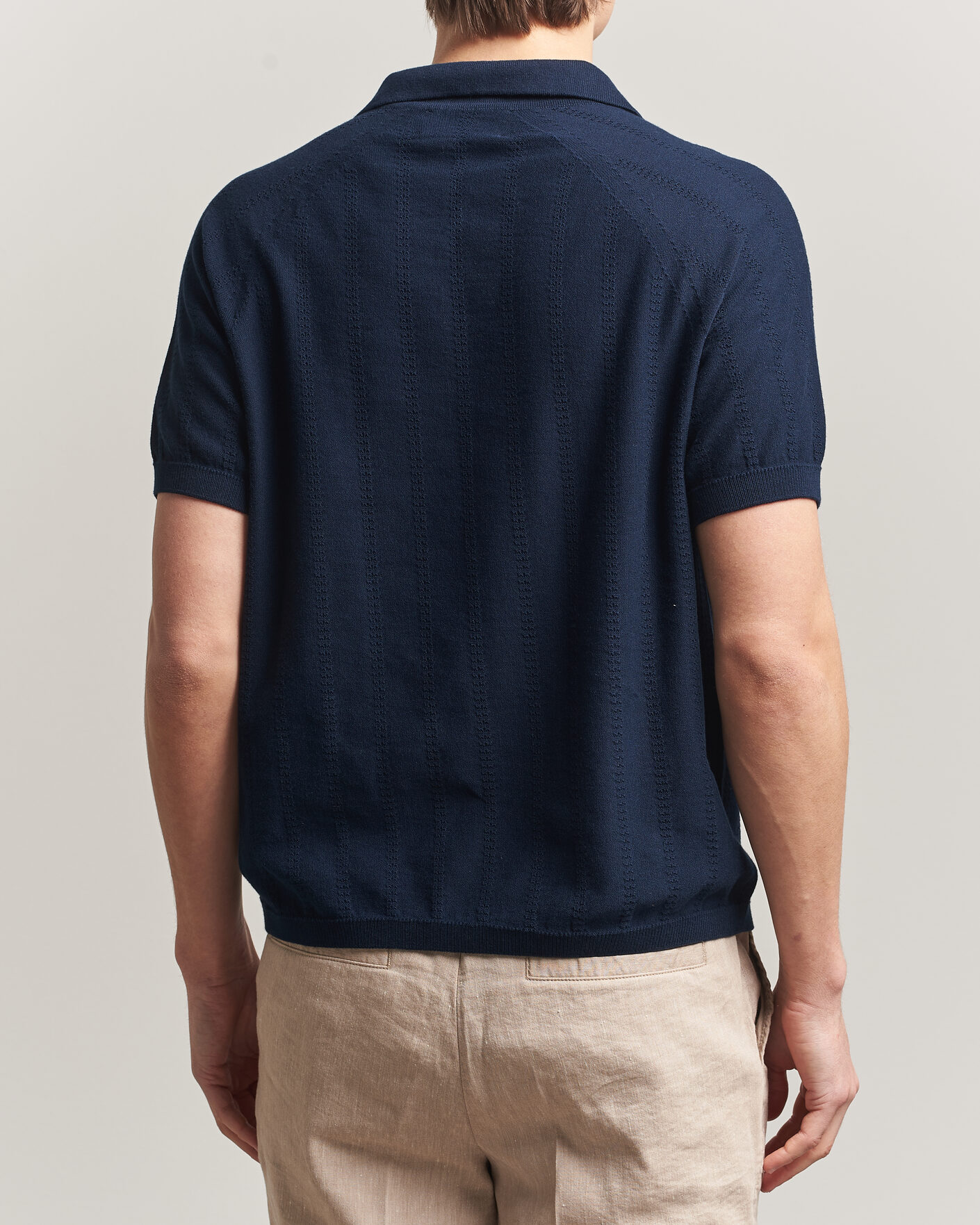 Mies | Pikeet | Peregrine | Alma Cotton Structure Polo Navy