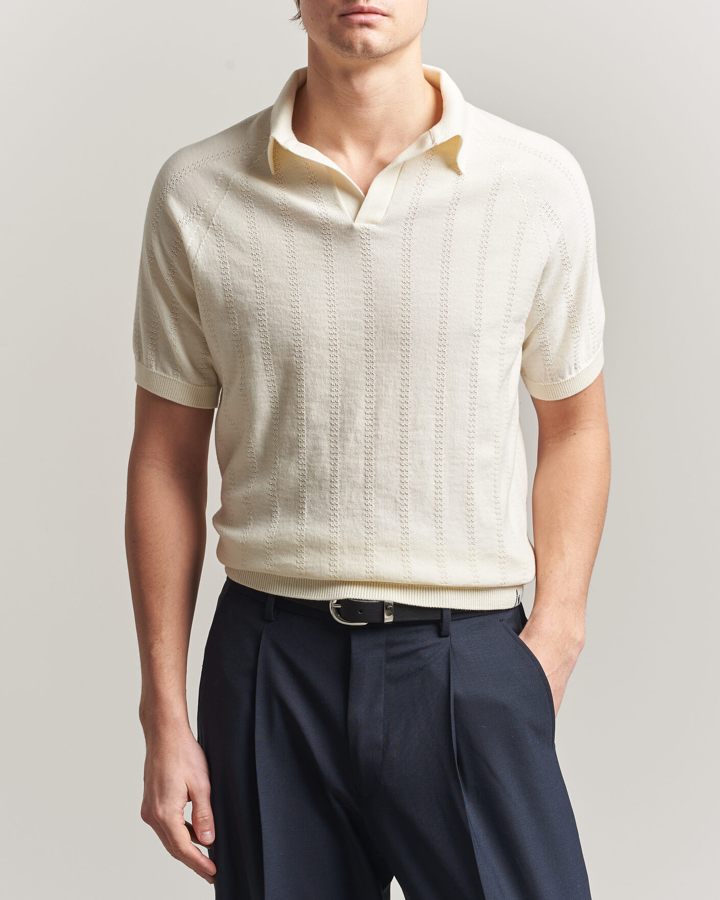 Mies | Pikeet | Peregrine | Alma Cotton Structure Polo White