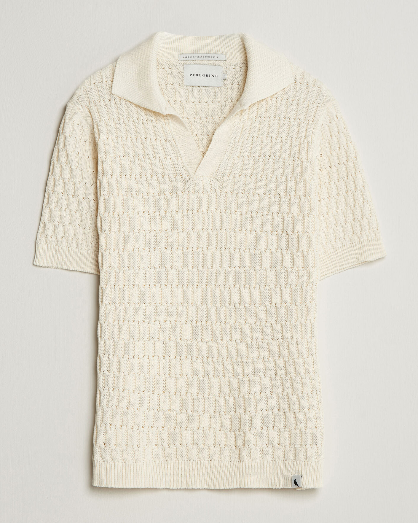 Mies | Pikeet | Peregrine | Cove Knitted Cotton Polo Shirt White