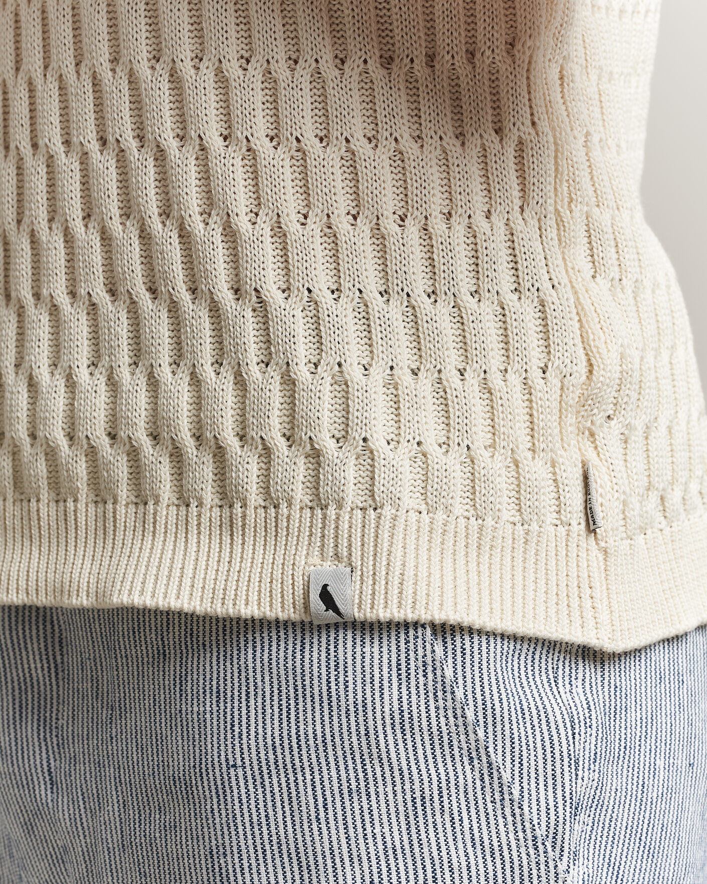 Mies | Pikeet | Peregrine | Cove Knitted Cotton Polo Shirt White