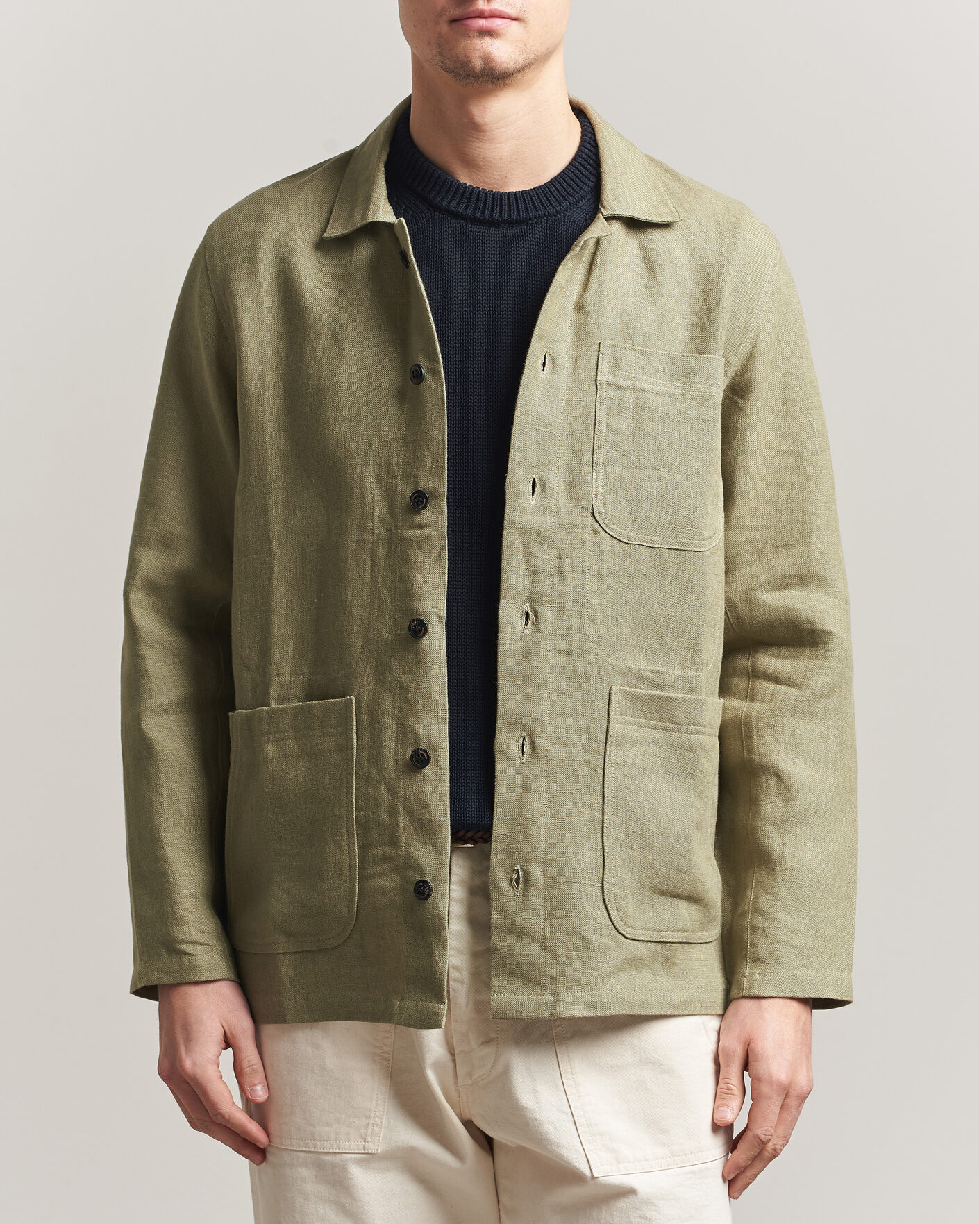 Mies | Kauluspaidat | Peregrine | Windsor Linen Shacket Khaki
