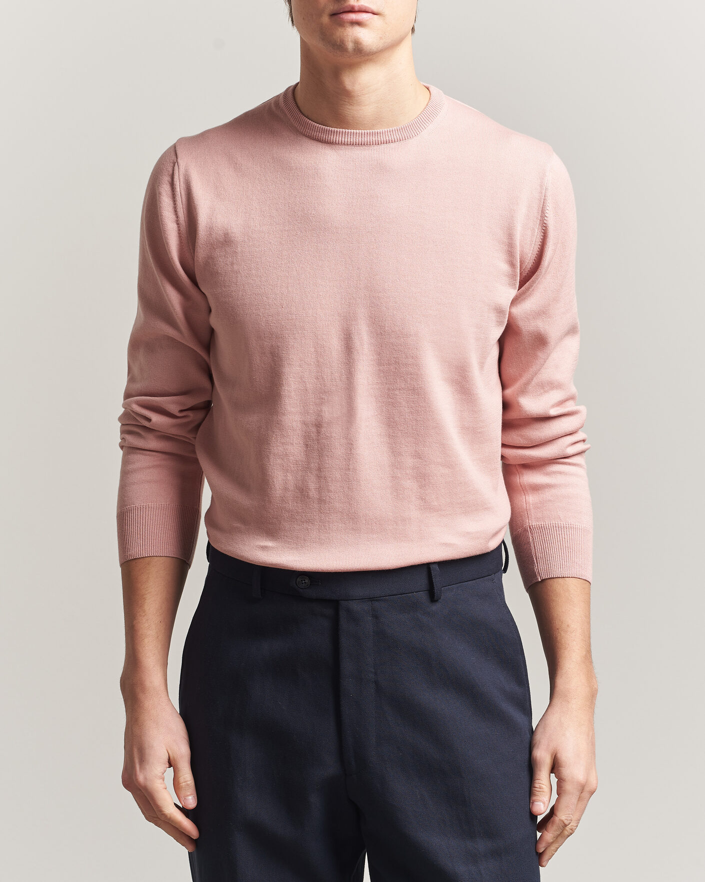 Mies | Puserot | Morgano | Supersoft Egyptian Cotton Crew Neck Soft Pink