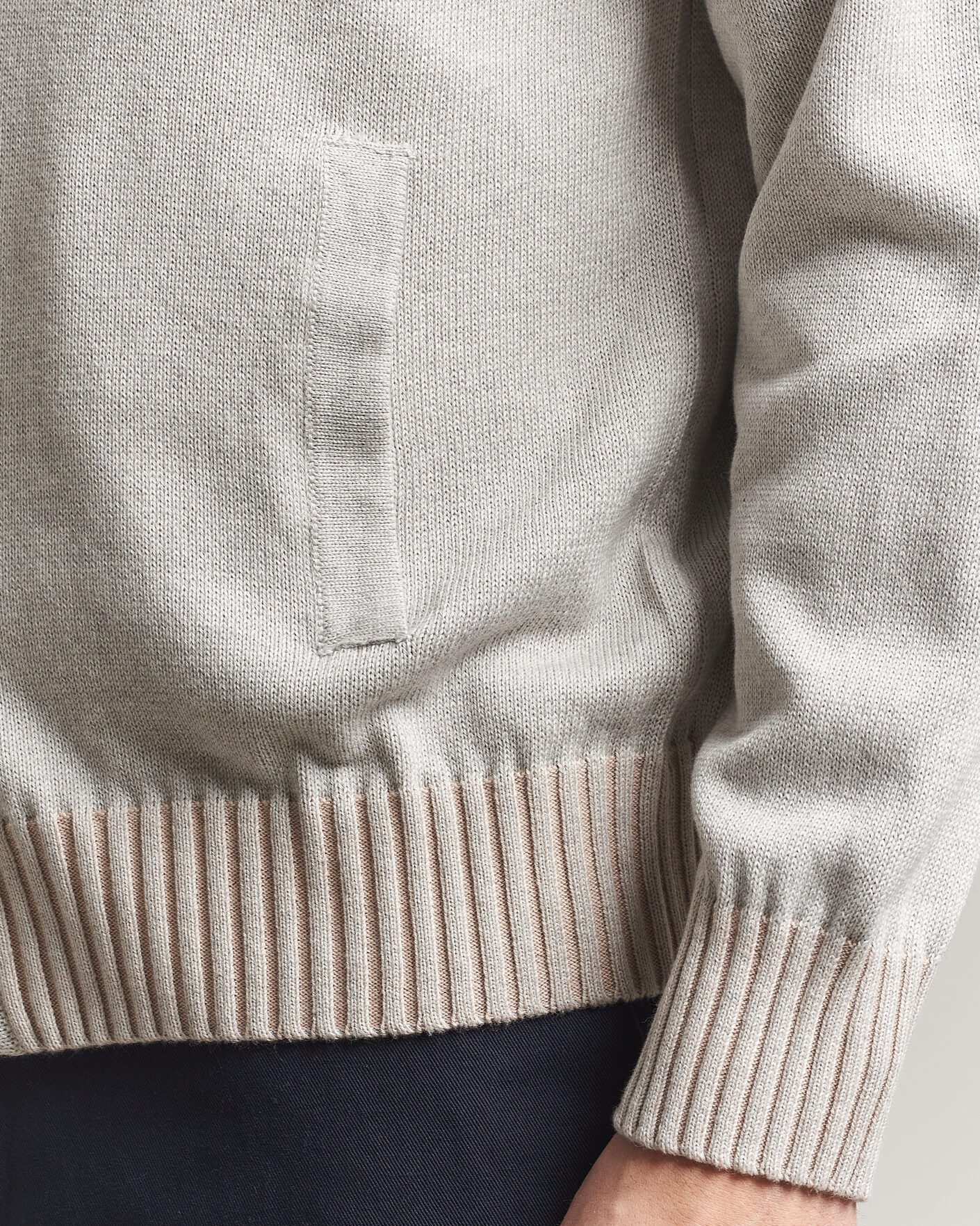 Mies | Puserot | Morgano | Cotton/Cashmere Knitted Cardigan Light Grey